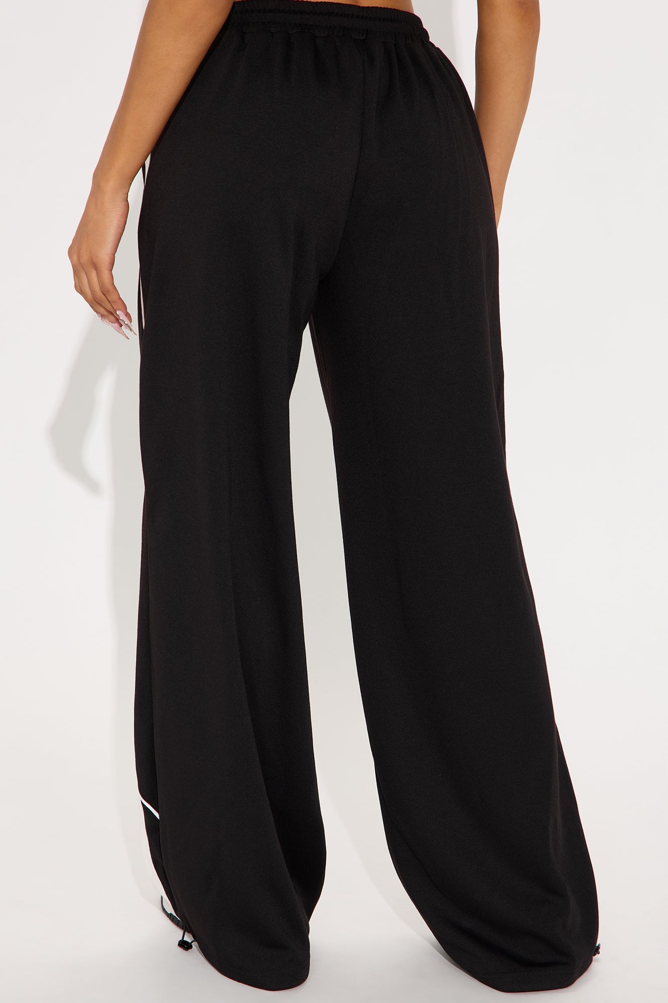 Jax Drawstring Wide Leg Pants 30″ - Black/combo