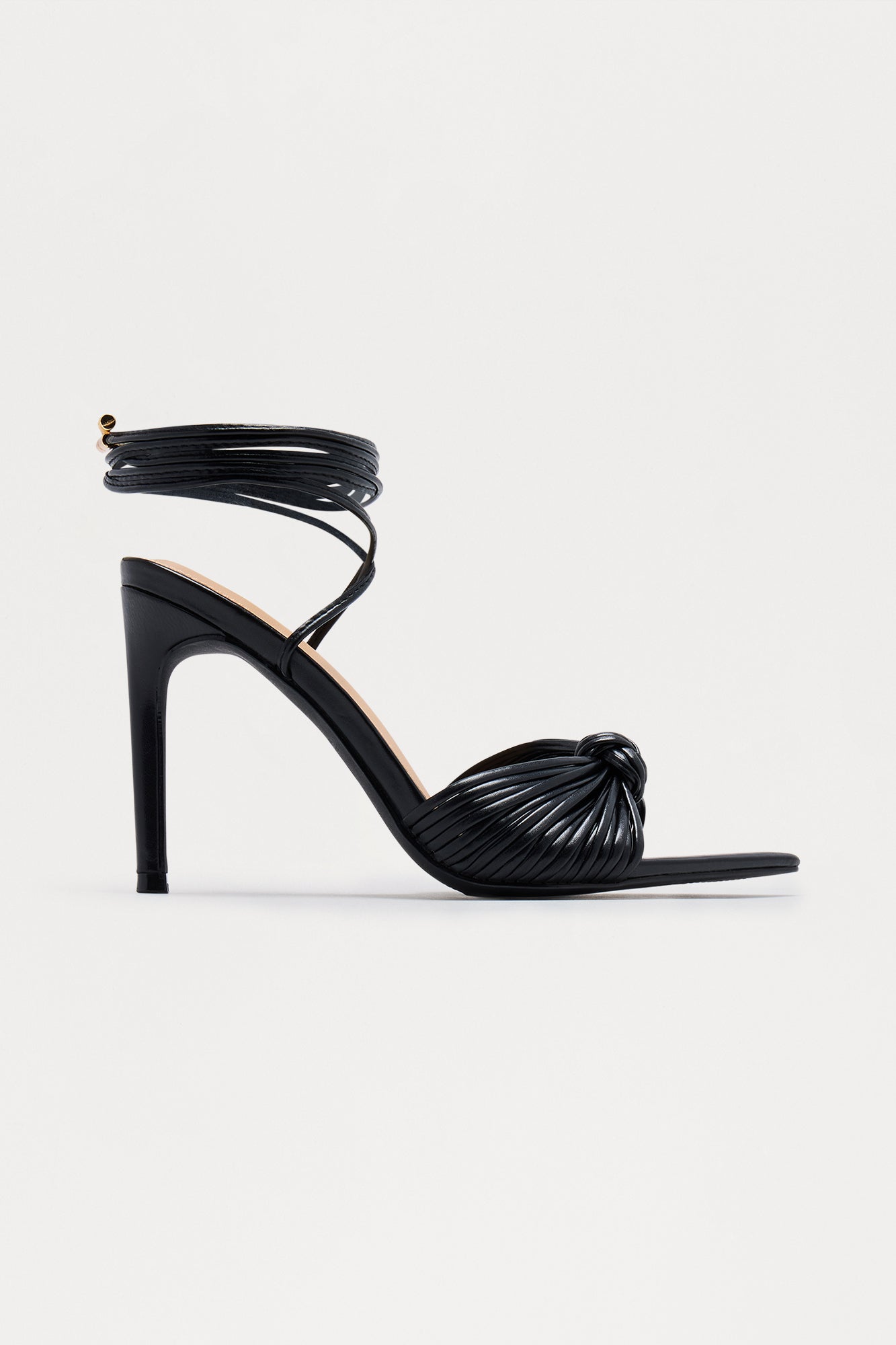 Jadelyn Wrap Up Stiletto Heels - Black