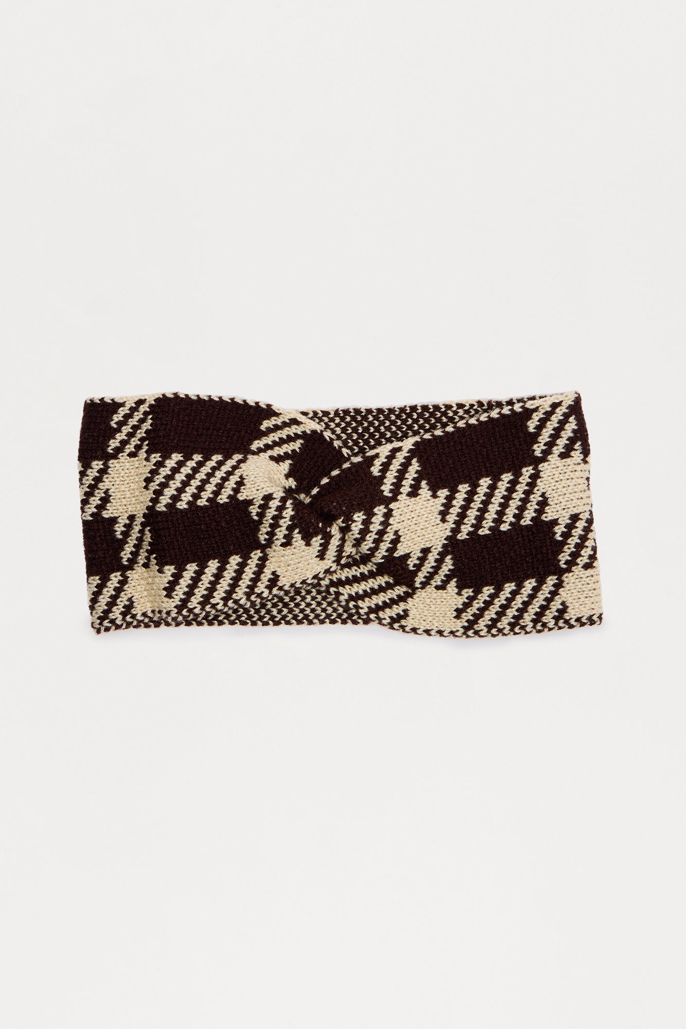 Houndstooth Headband - Brown/combo