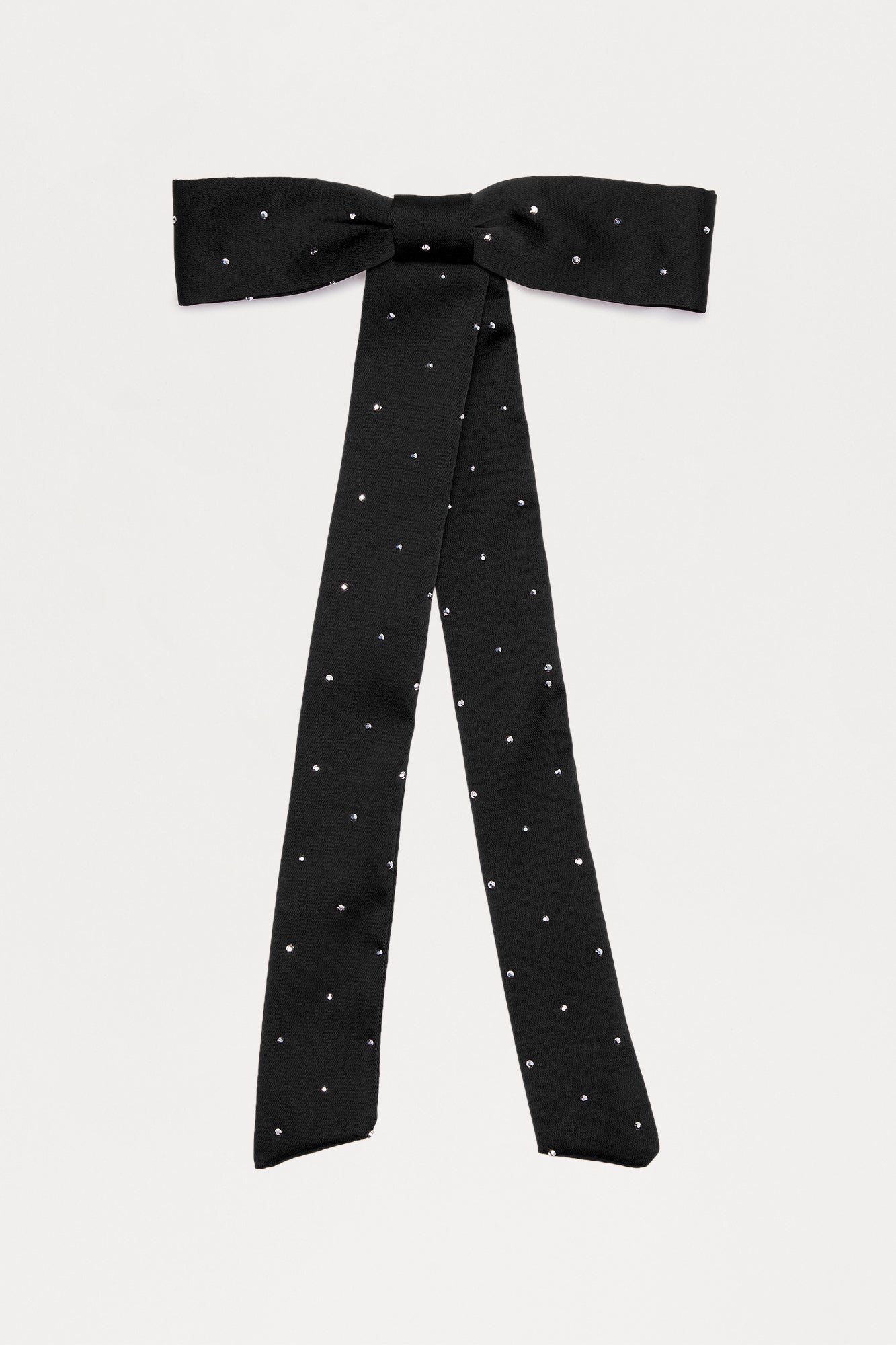 Time To Sparkle Bow Hair Clip - Black