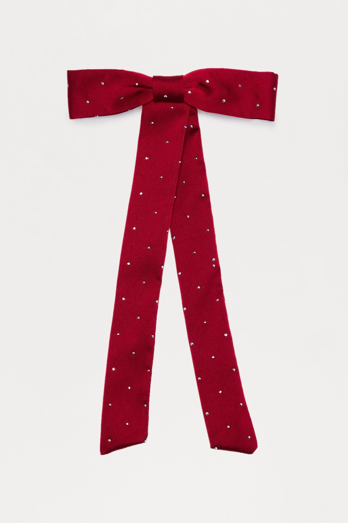 Time To Sparkle Bow Hair Clip - Red