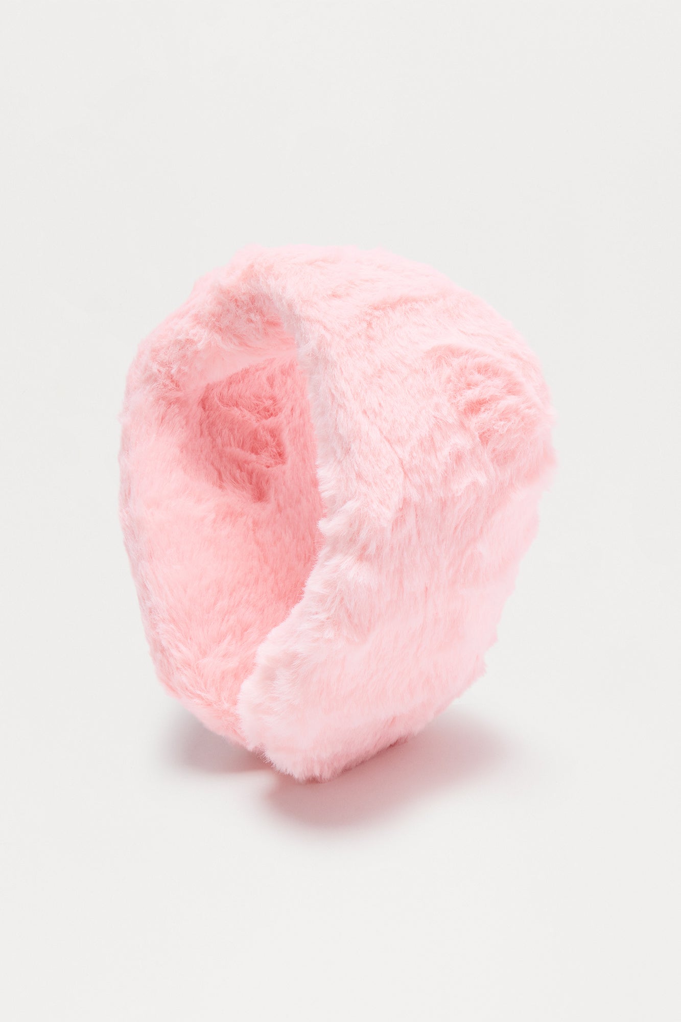 Ear Covering Faux Fur Headband - Pink