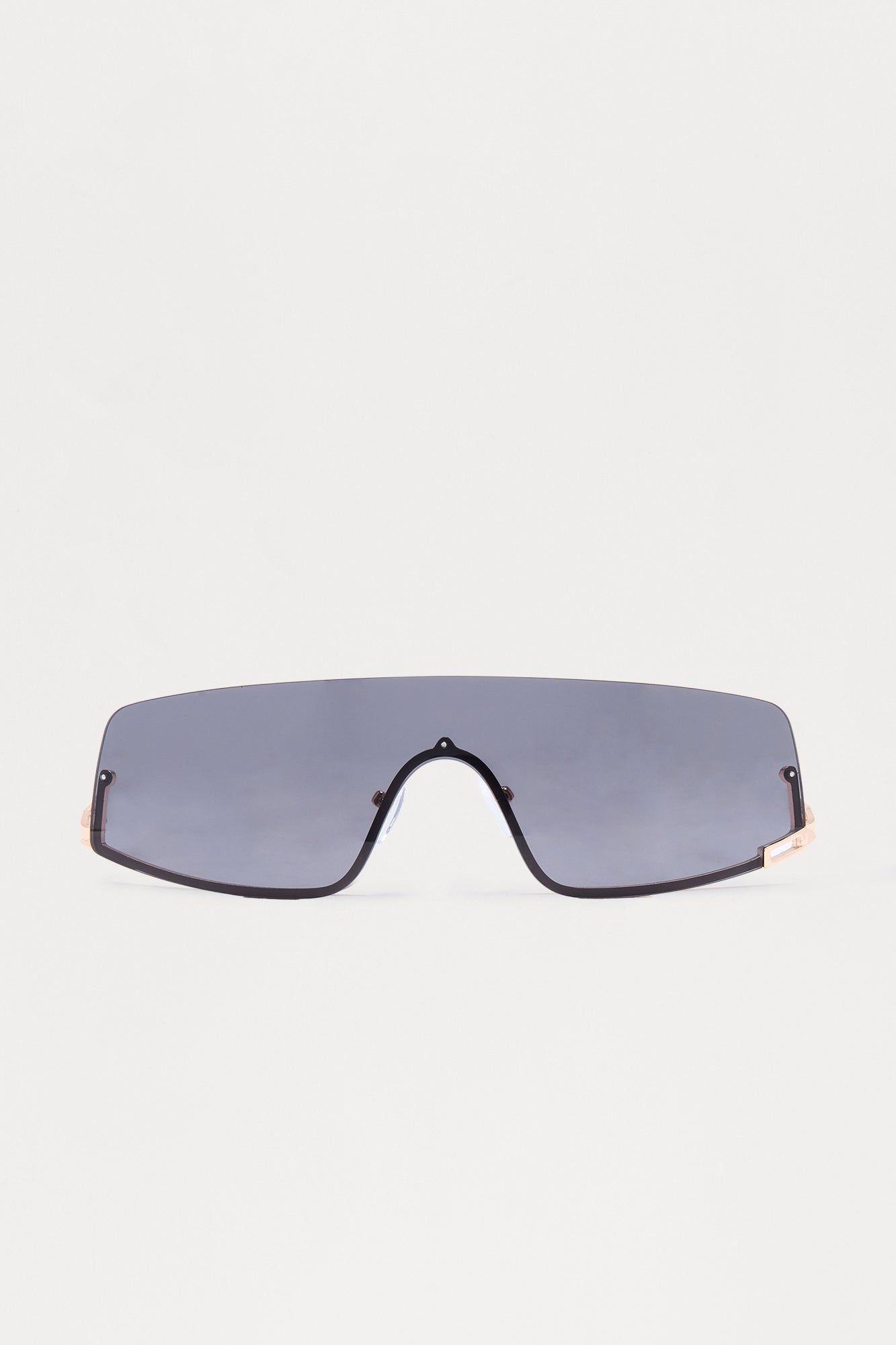 Infinity Edge Shield Rimless Sunglasses - Black