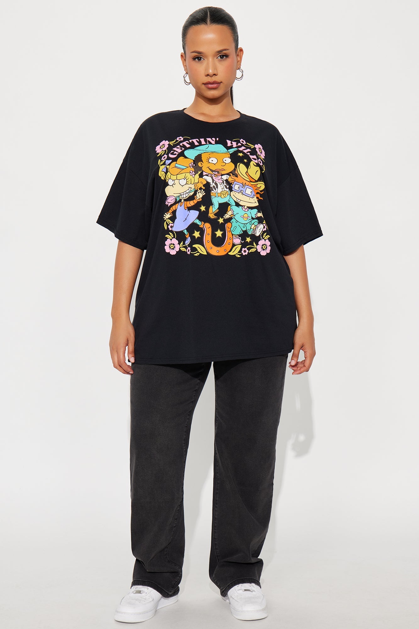 Rugrats Gettin' Wild Oversized Tee - Black
