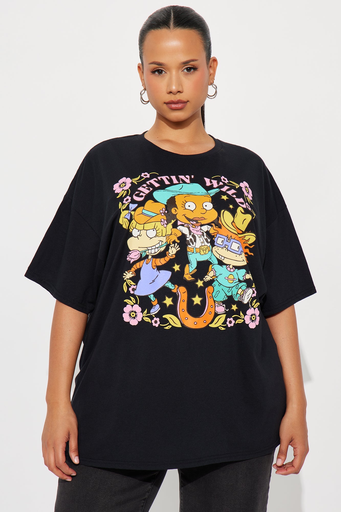 Rugrats Gettin' Wild Oversized Tee - Black