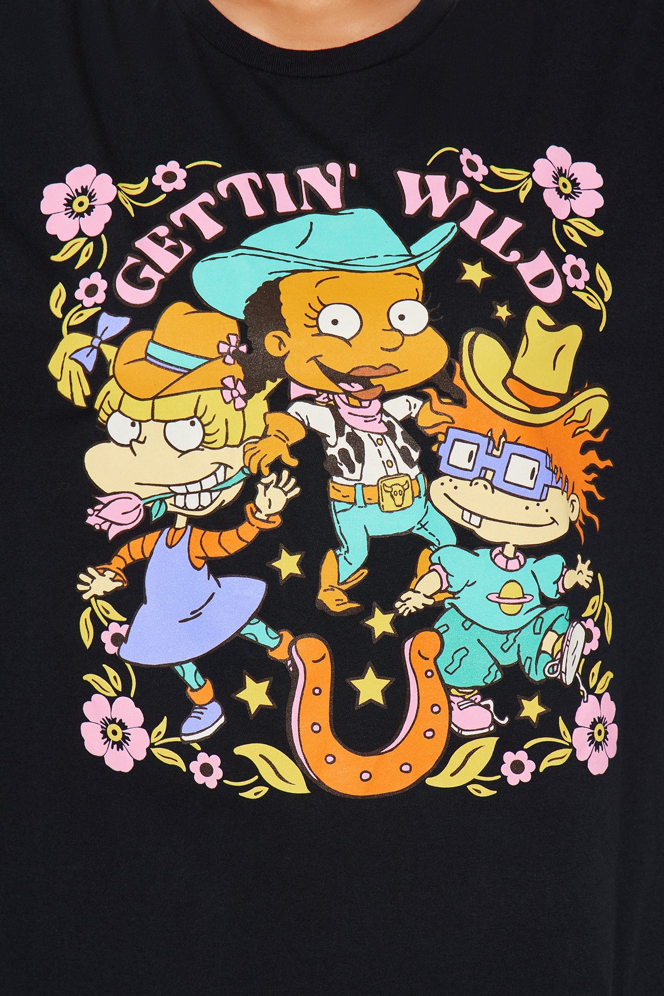 Rugrats Gettin' Wild Oversized Tee - Black