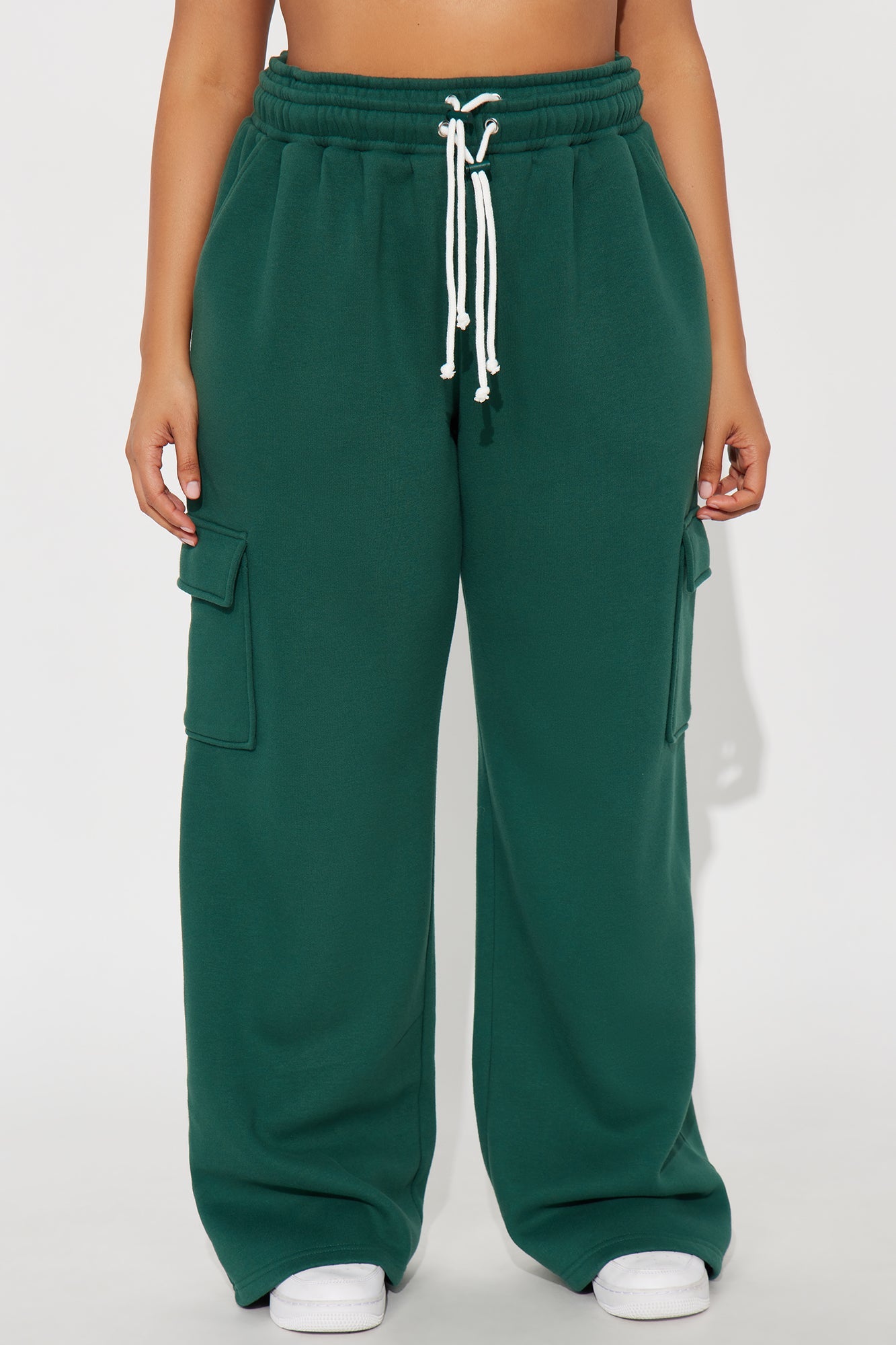 Anna Fleece Cargo Lounge Pant - Hunter