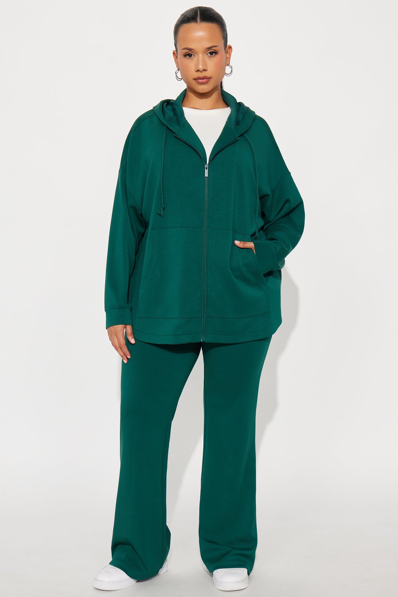 Sarah Ultra Soft Zip Up Hoodie - Hunter
