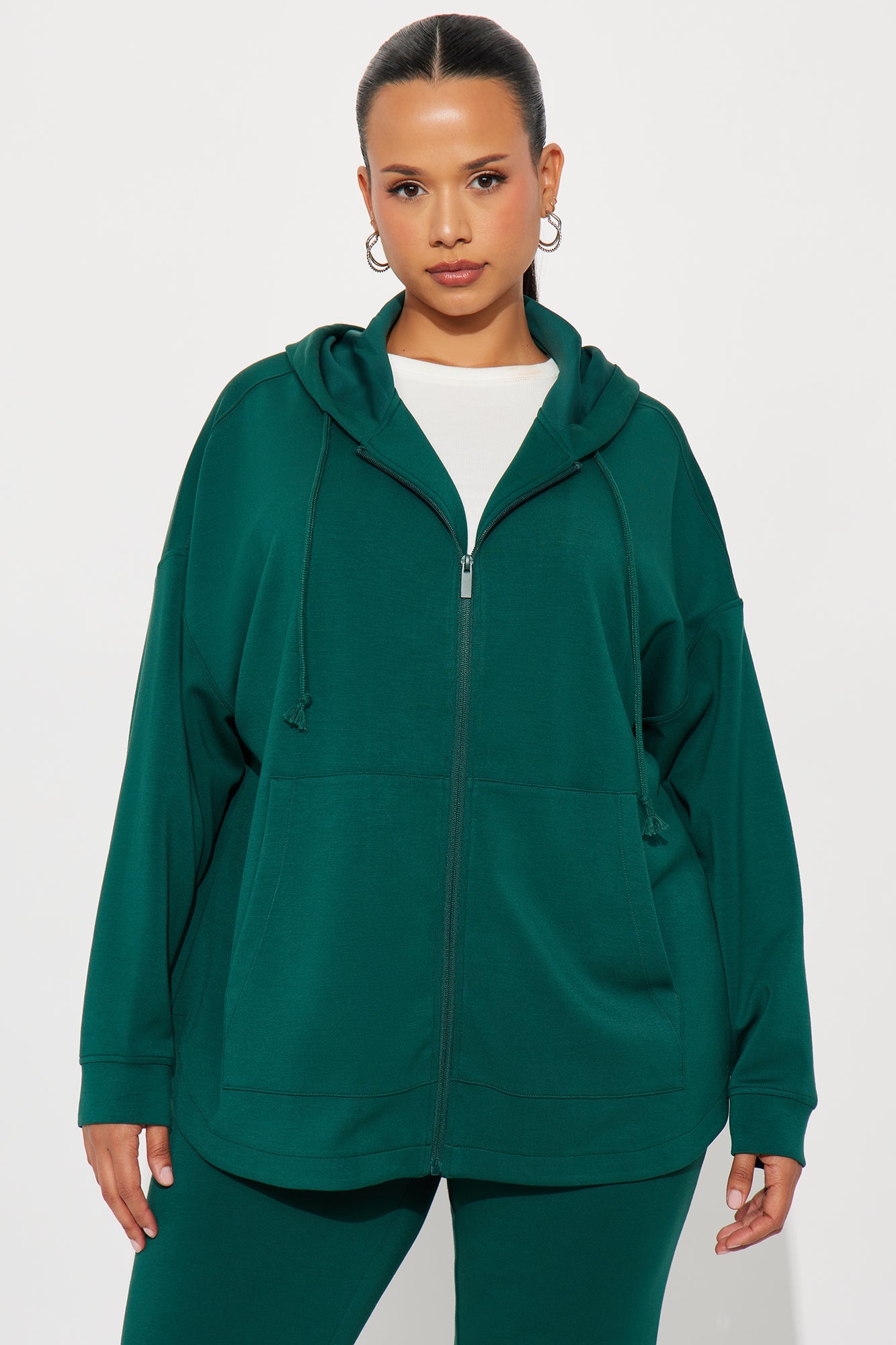 Sarah Ultra Soft Zip Up Hoodie - Hunter