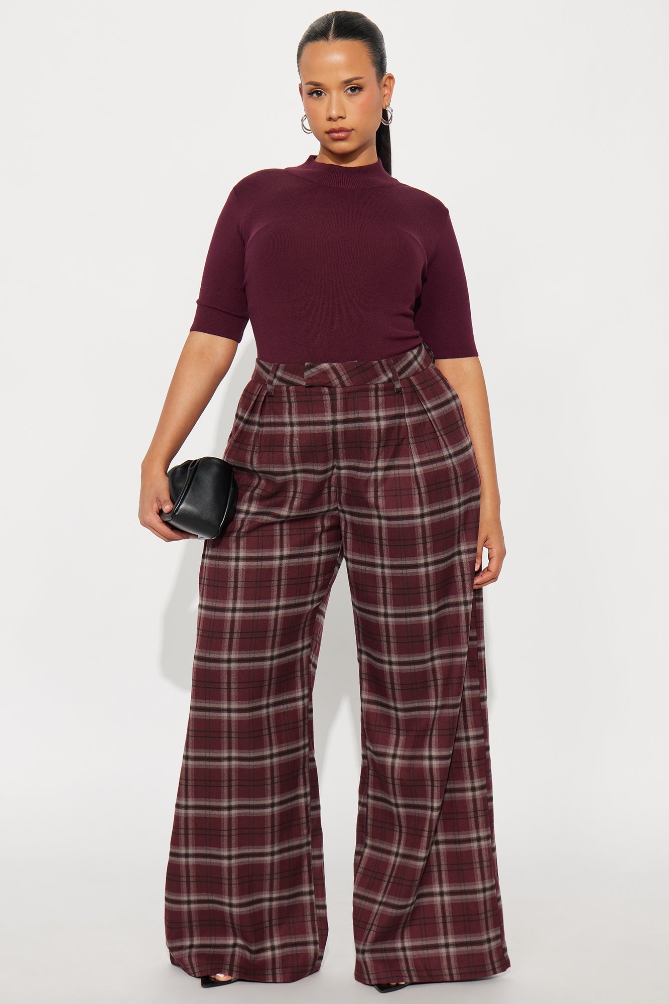 Calm Vibes Ribbed Sweater - Plum