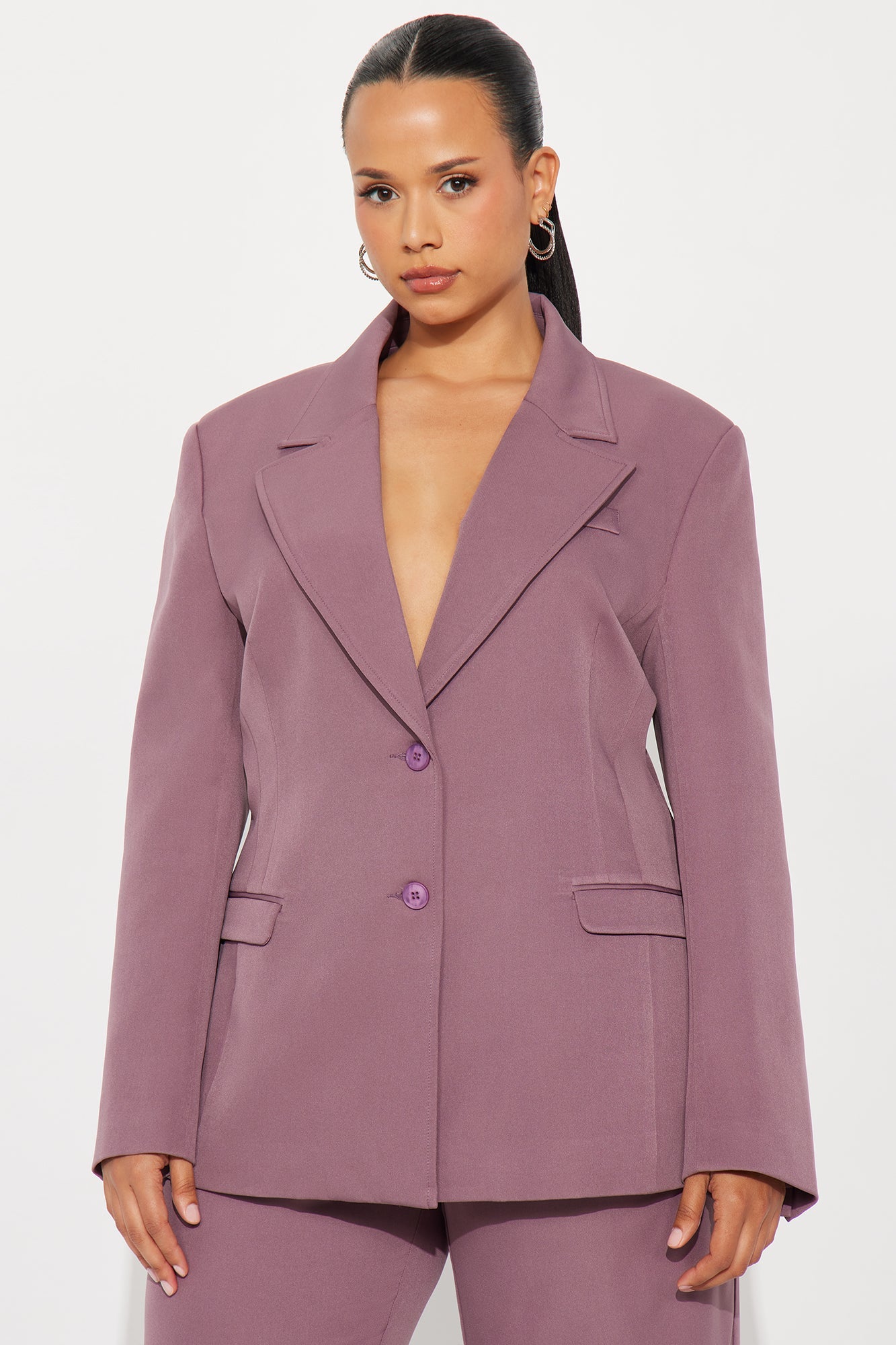 Kendall Hourglass Fitted Blazer - Orchid
