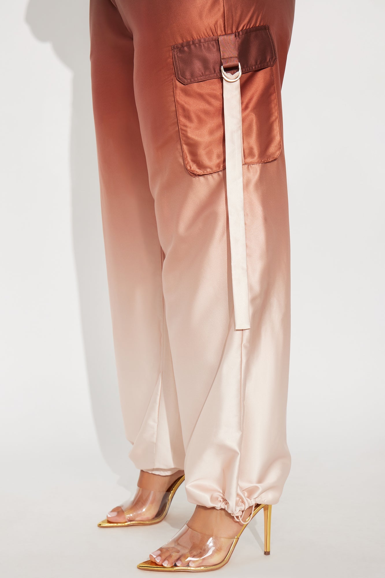 City Sunsets Ombre Satin Jogger Pant 32″ - Brown/combo