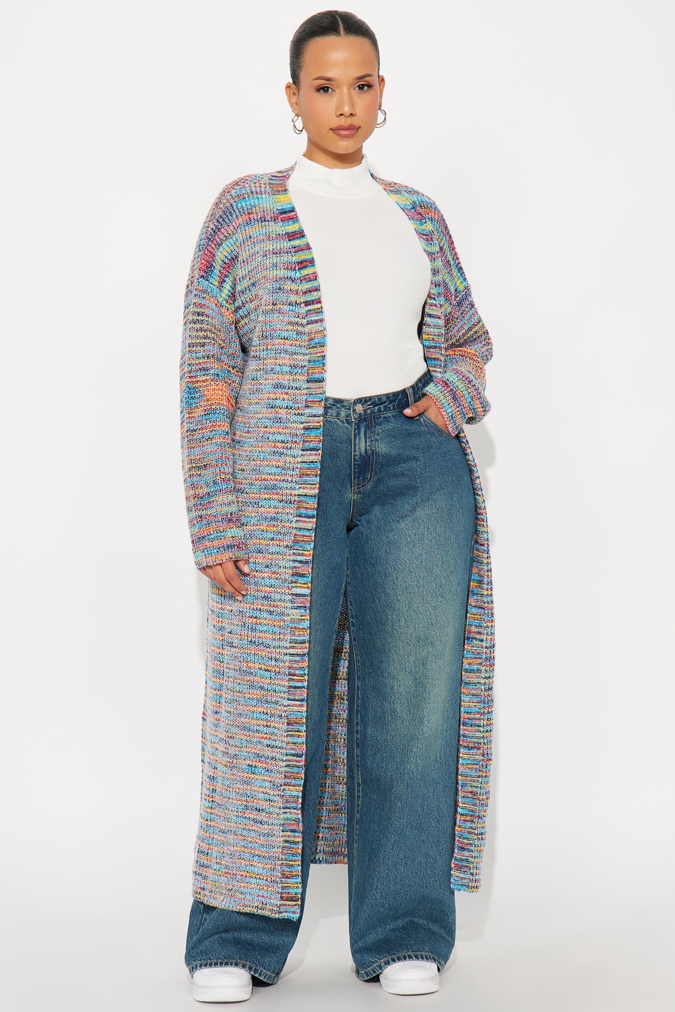 Love You Most Space Dye Cardigan - Multi Color