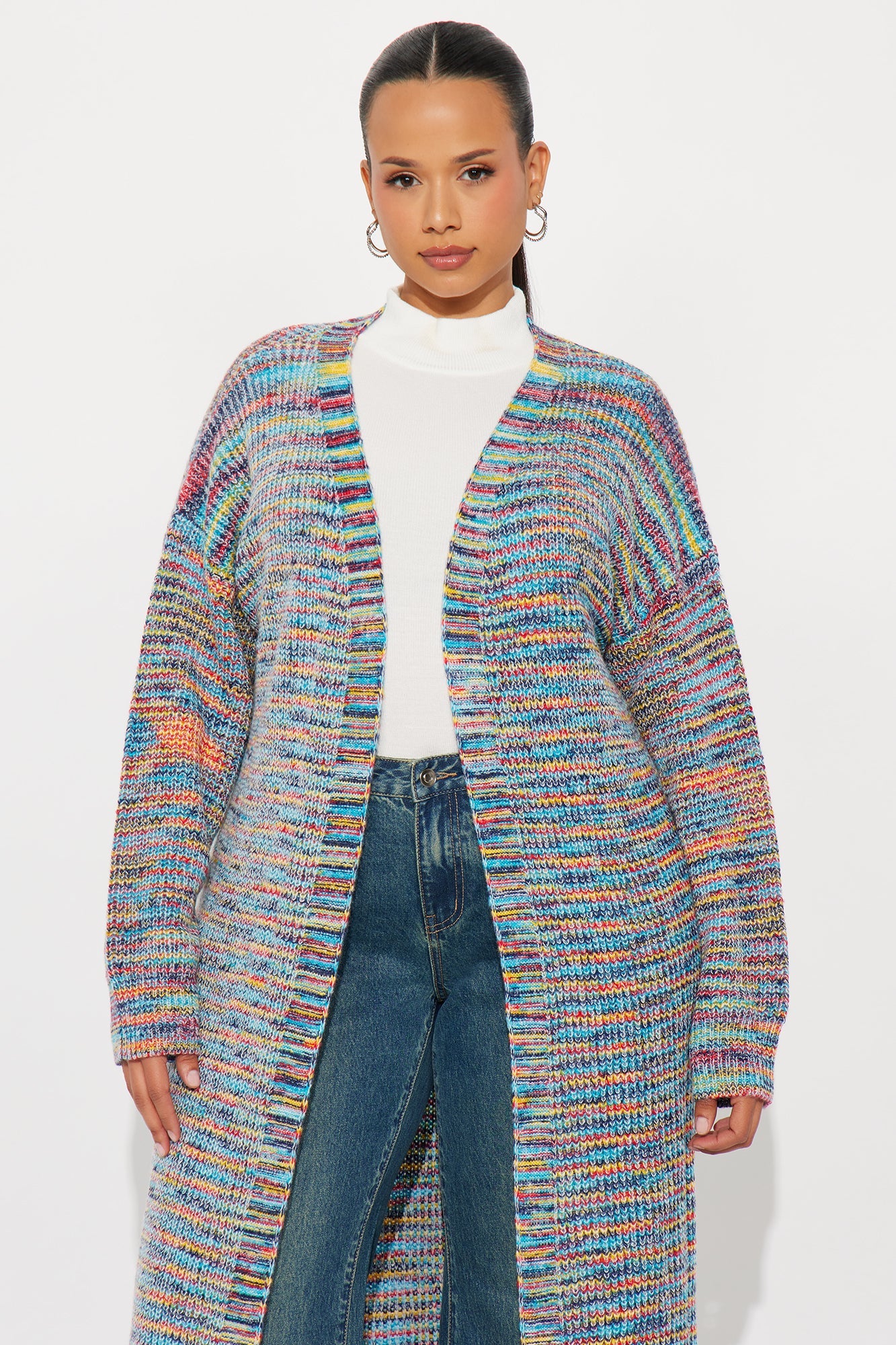 Love You Most Space Dye Cardigan - Multi Color