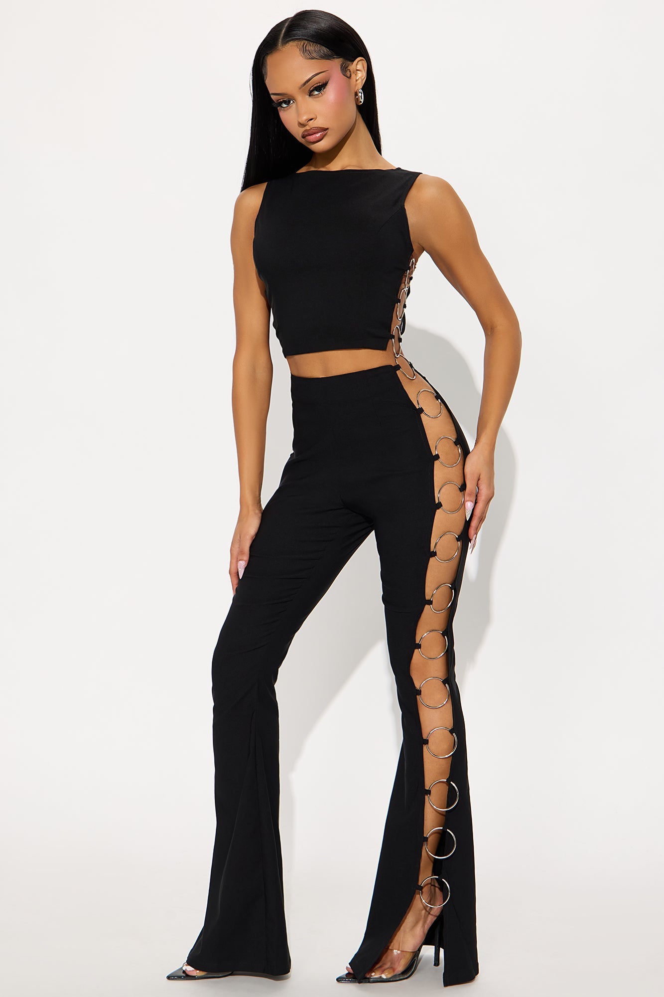 Hooked On You Pant Set - Black