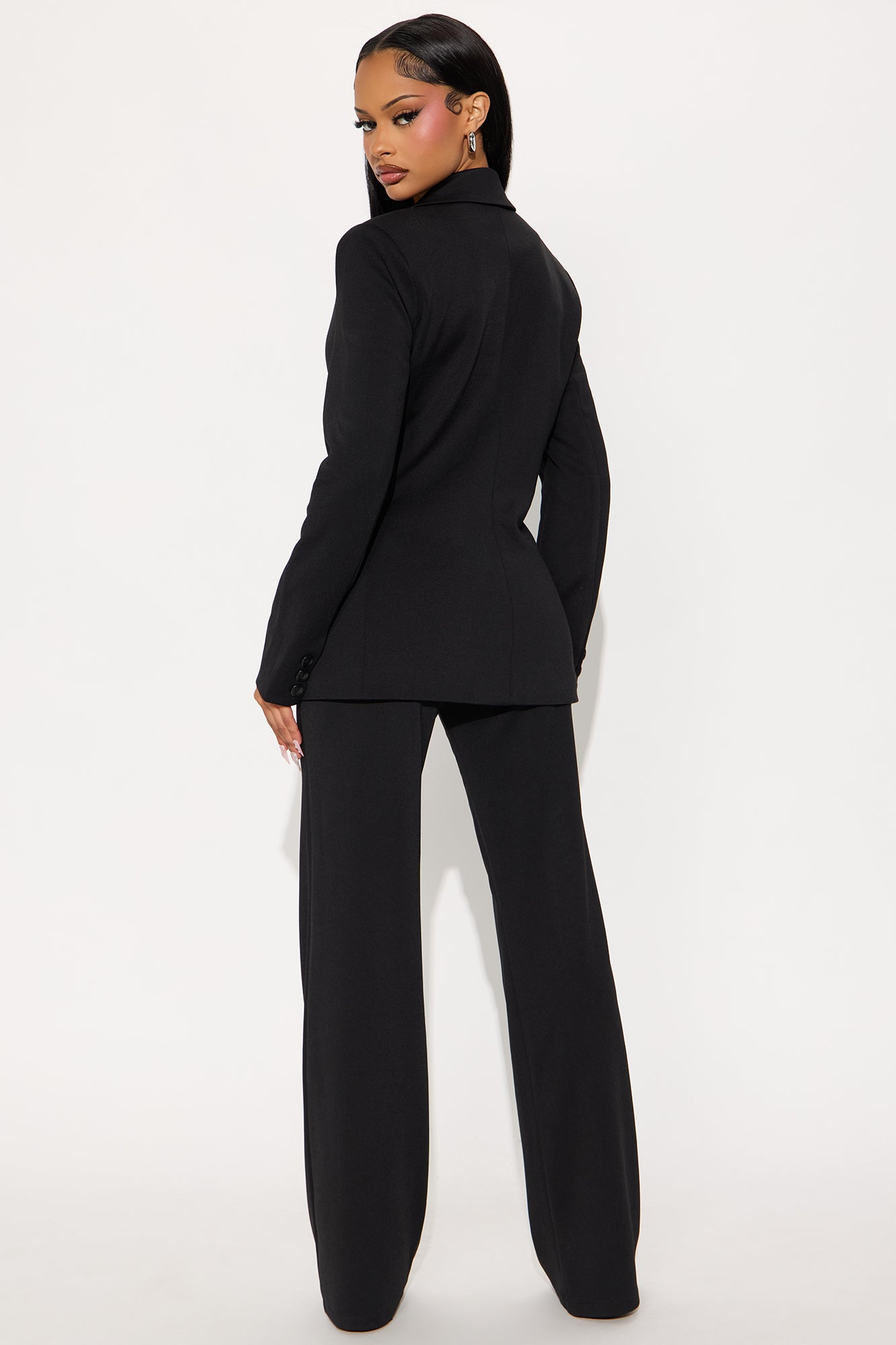 Marina Double Breasted Blazer Pant Set - Black