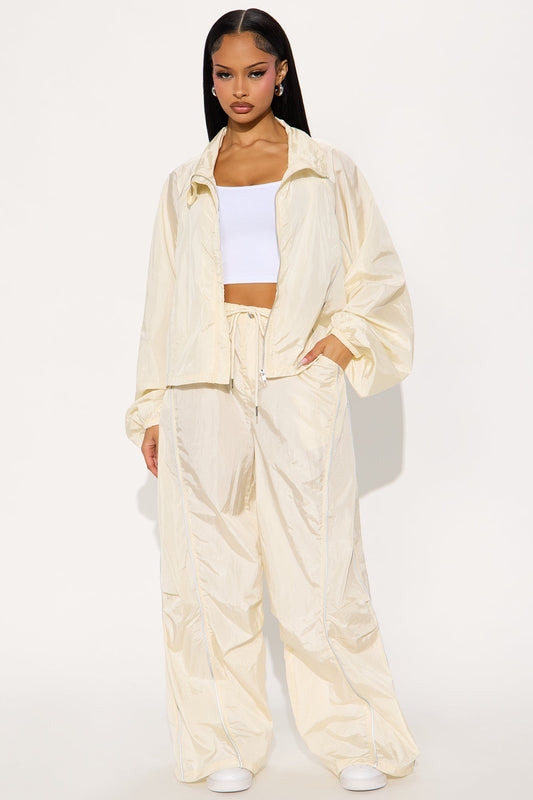 Just My Vibe Jogger Track Pant 32″ - Cream