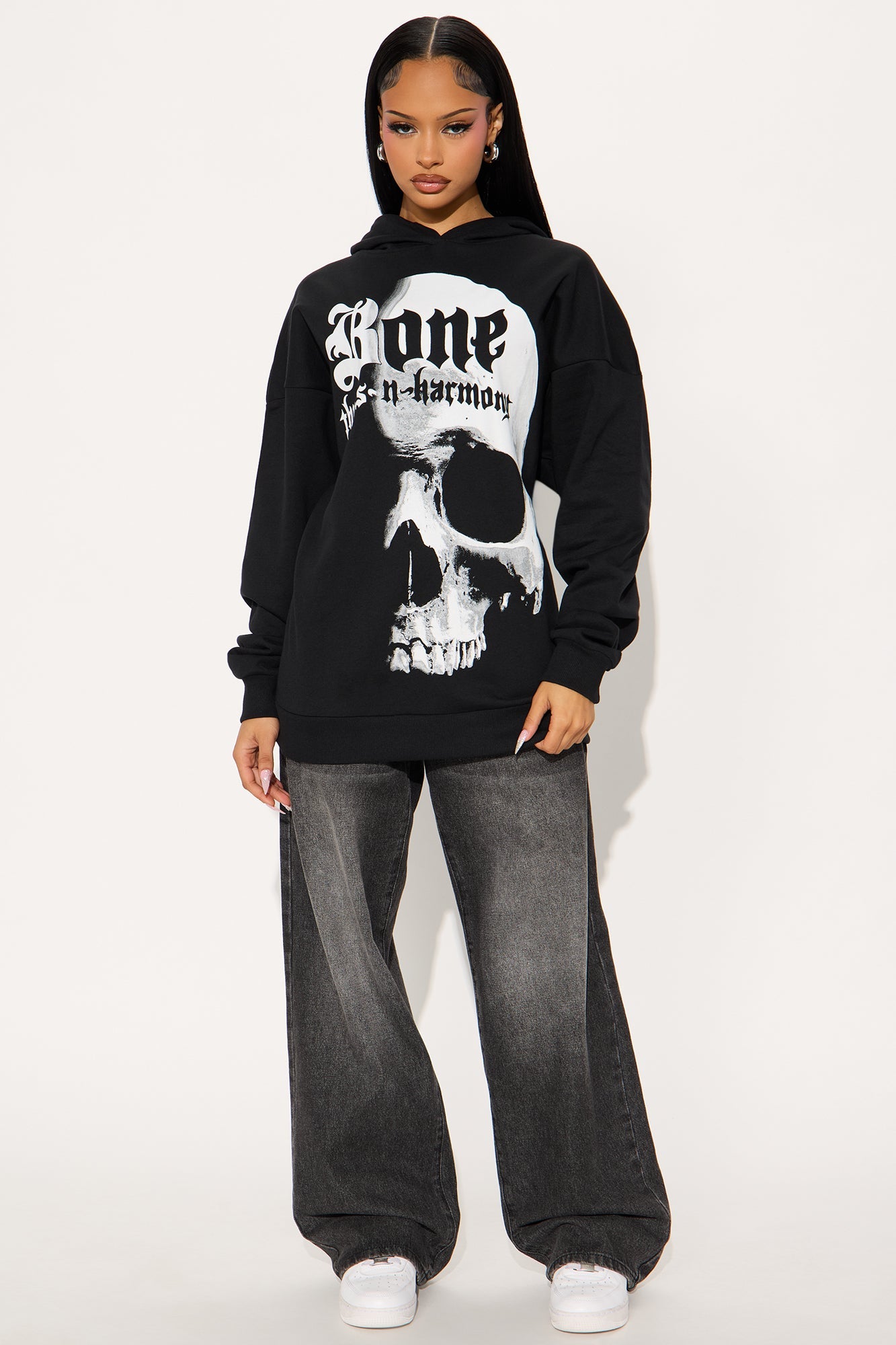 Bone Thugs N Harmony Oversized Fleece Hoodie - Black
