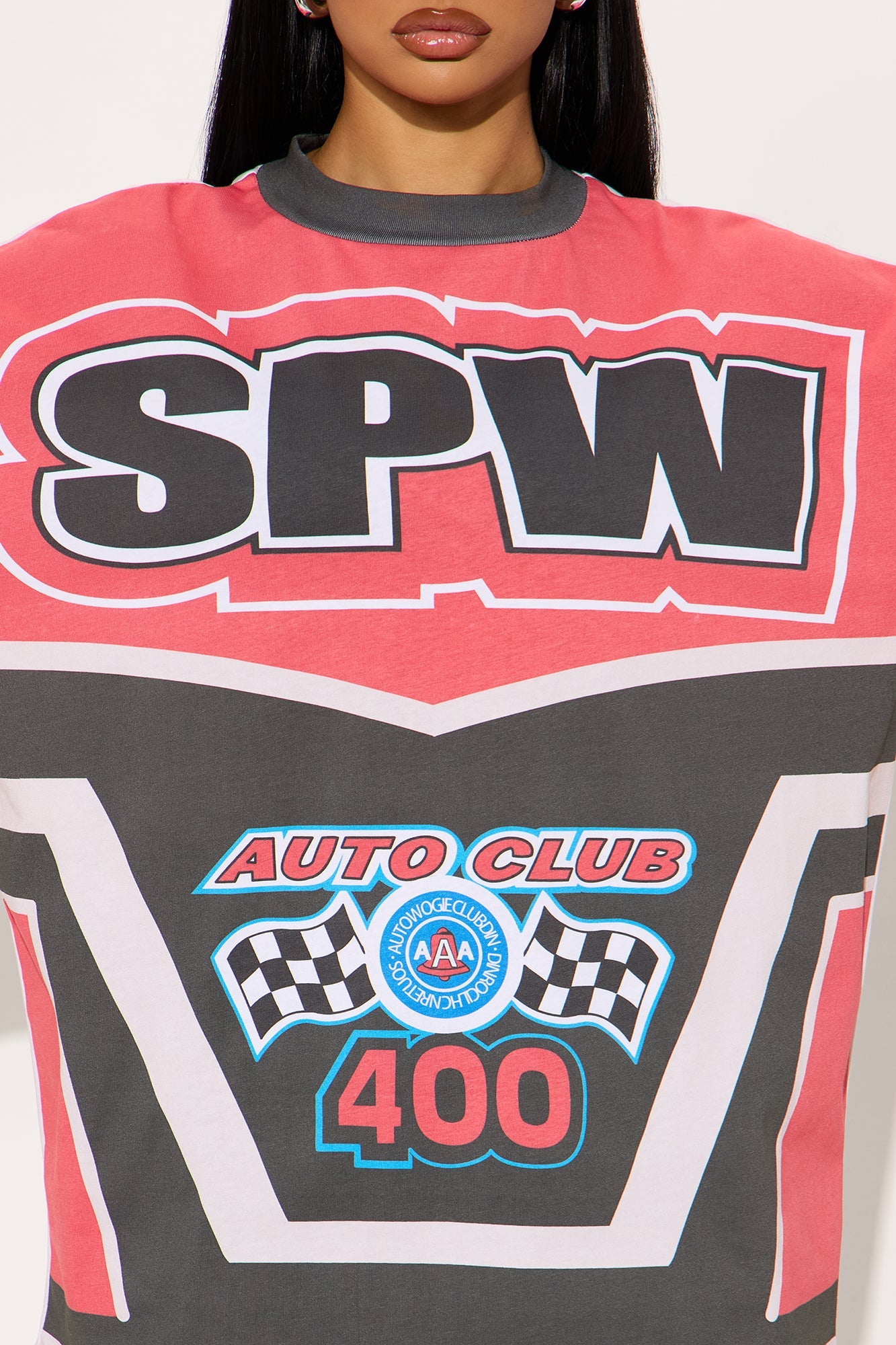 Auto Club Long Sleeve Tee - Red/combo