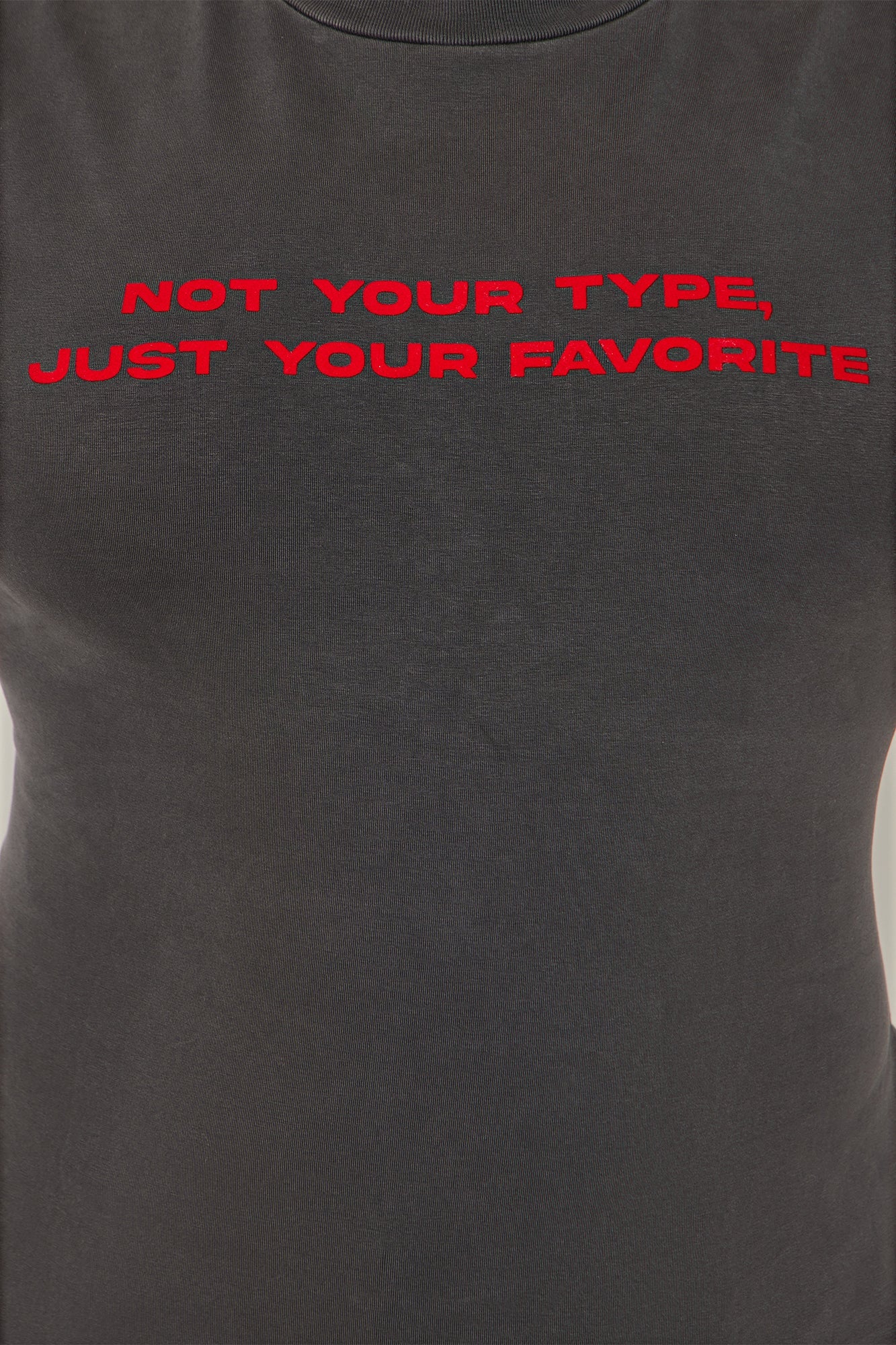 Not Your Type Top - Charcoal