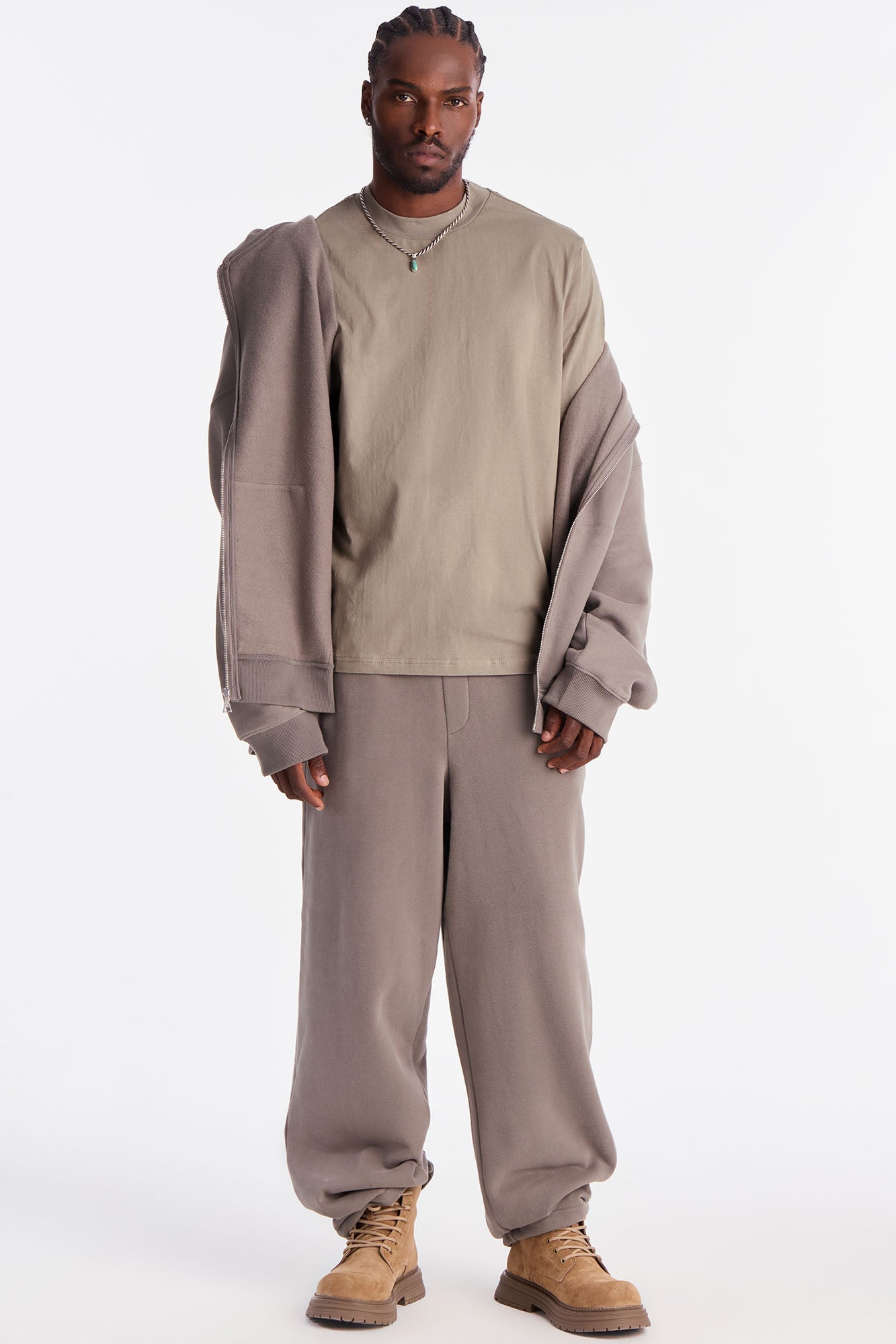 Oversized Heavyweight Tee 240GSM - Taupe