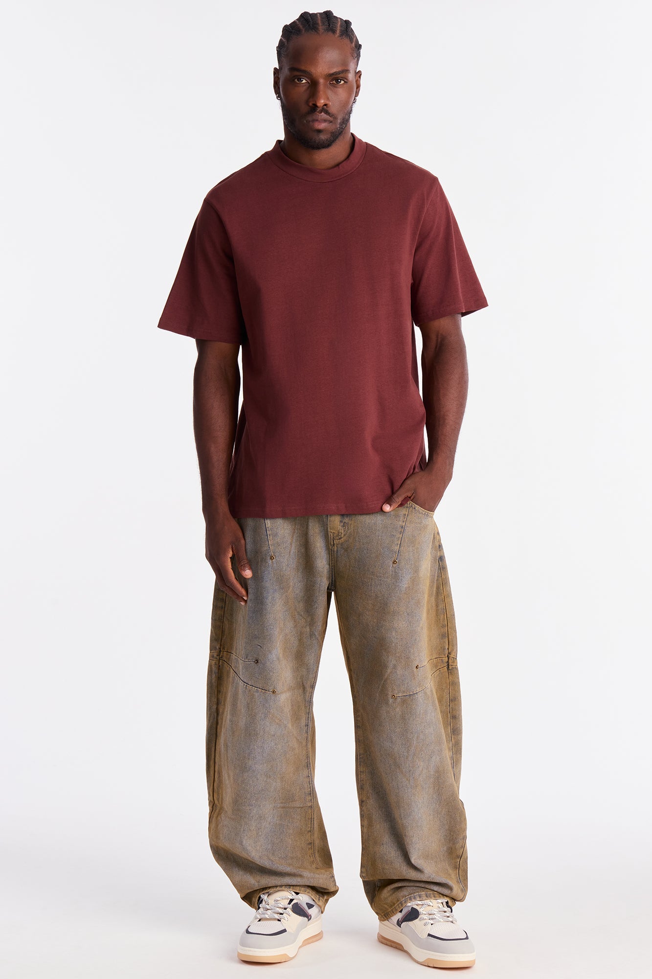 Oversized Heavyweight Tee 240GSM - Burgundy