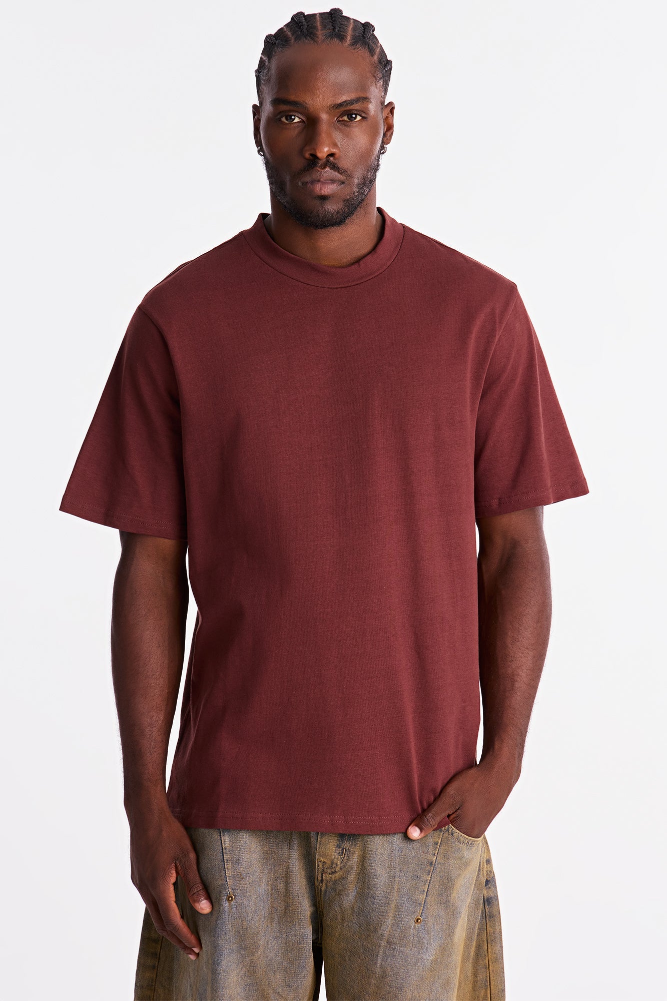Oversized Heavyweight Tee 240GSM - Burgundy