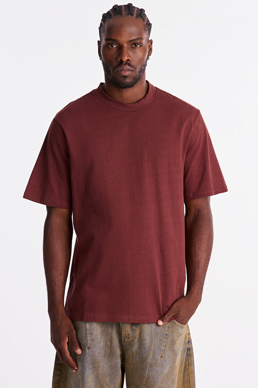 Oversized Heavyweight Tee 240GSM - Burgundy