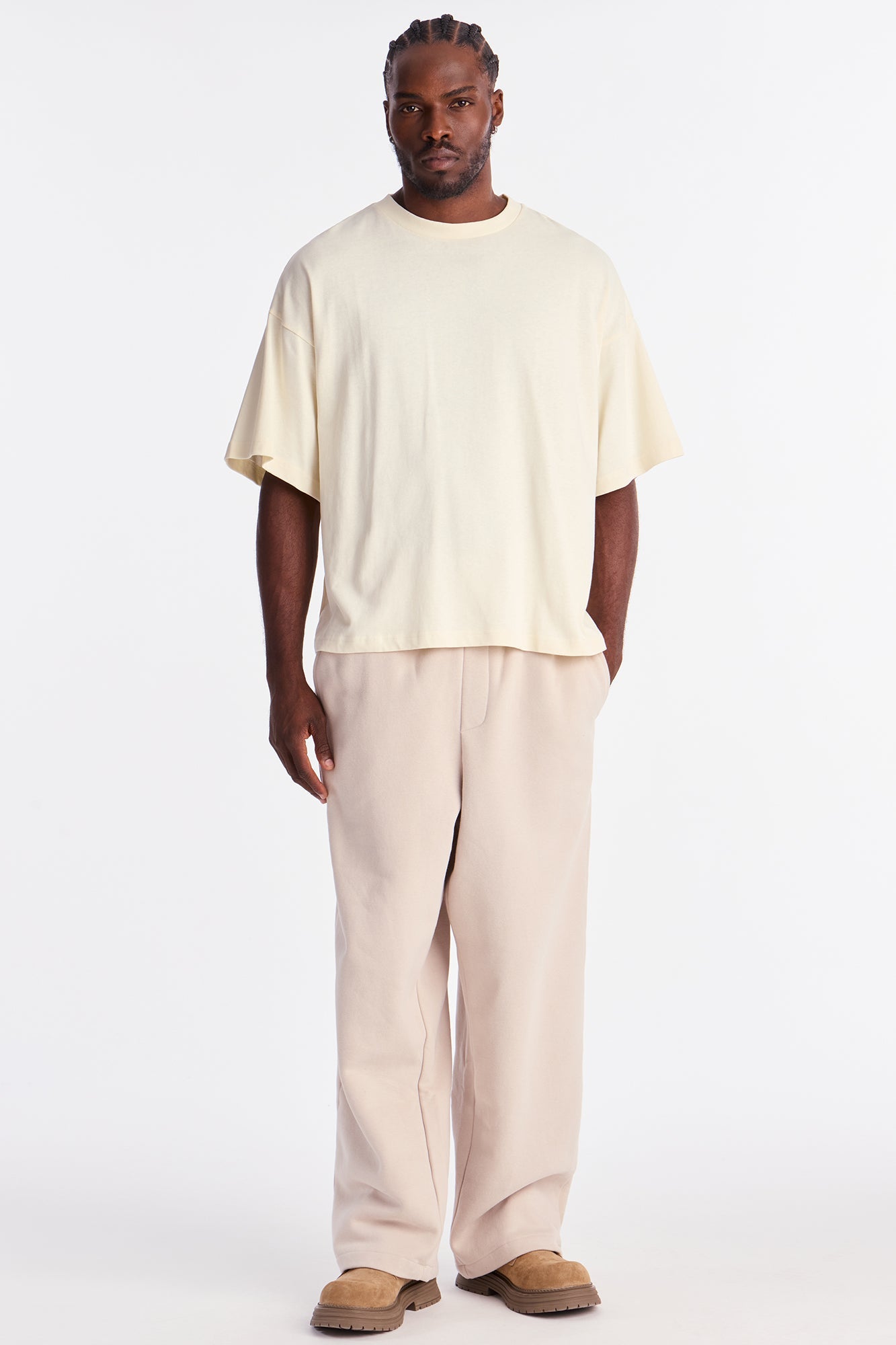 Boxy Heavyweight Tee 240GSM - Cream