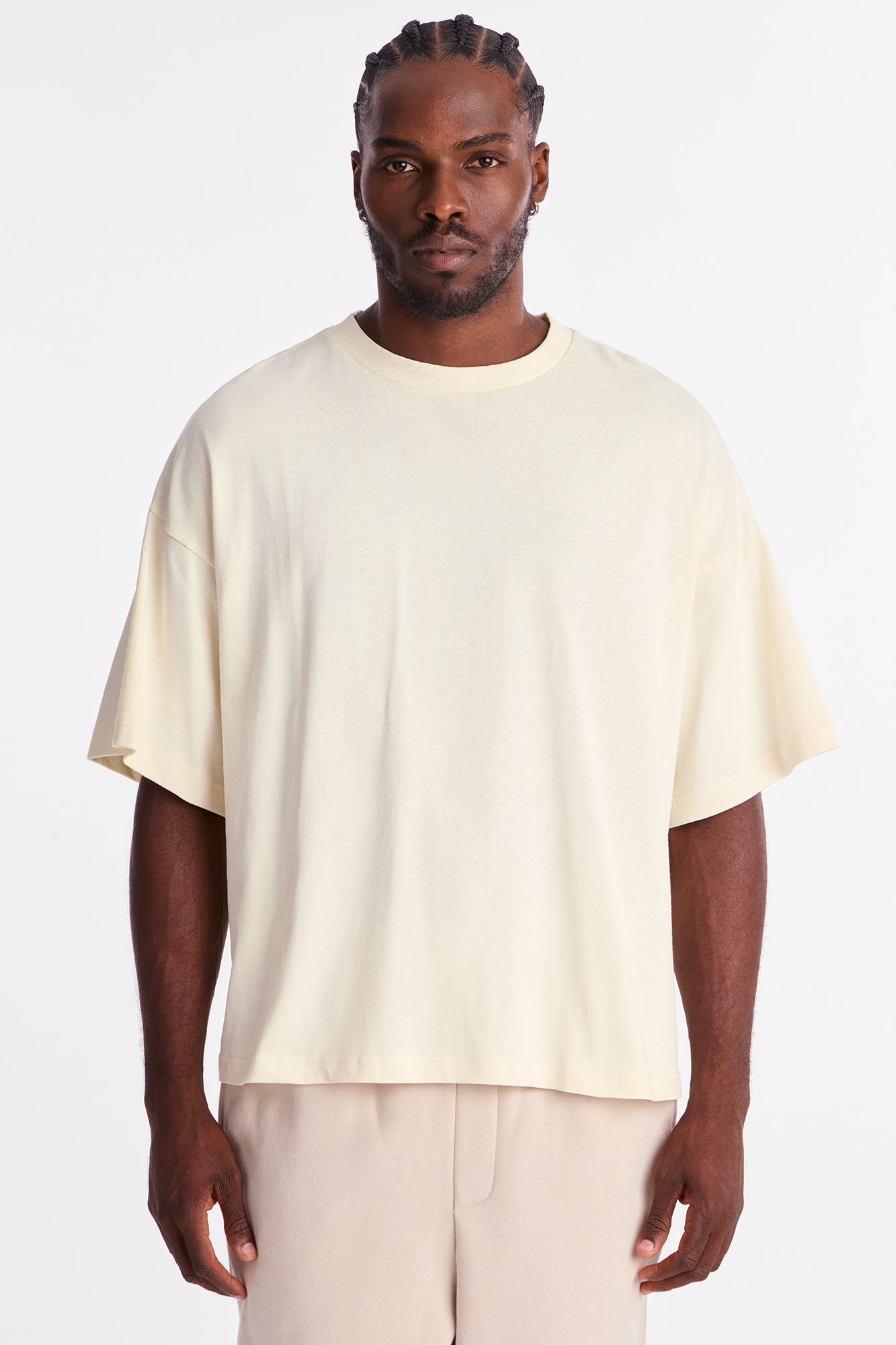 Boxy Heavyweight Tee 240GSM - Cream