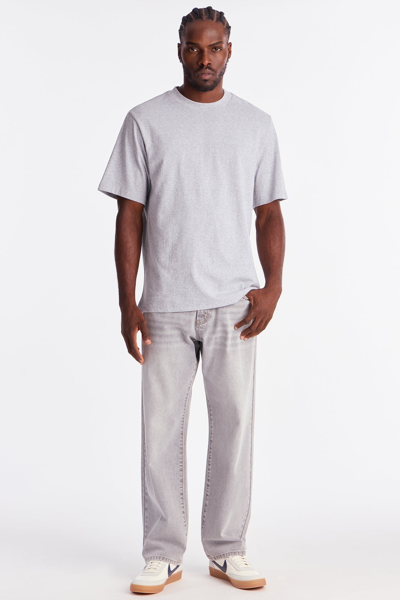 Oversized Heavyweight Tee 240GSM - Heather Grey