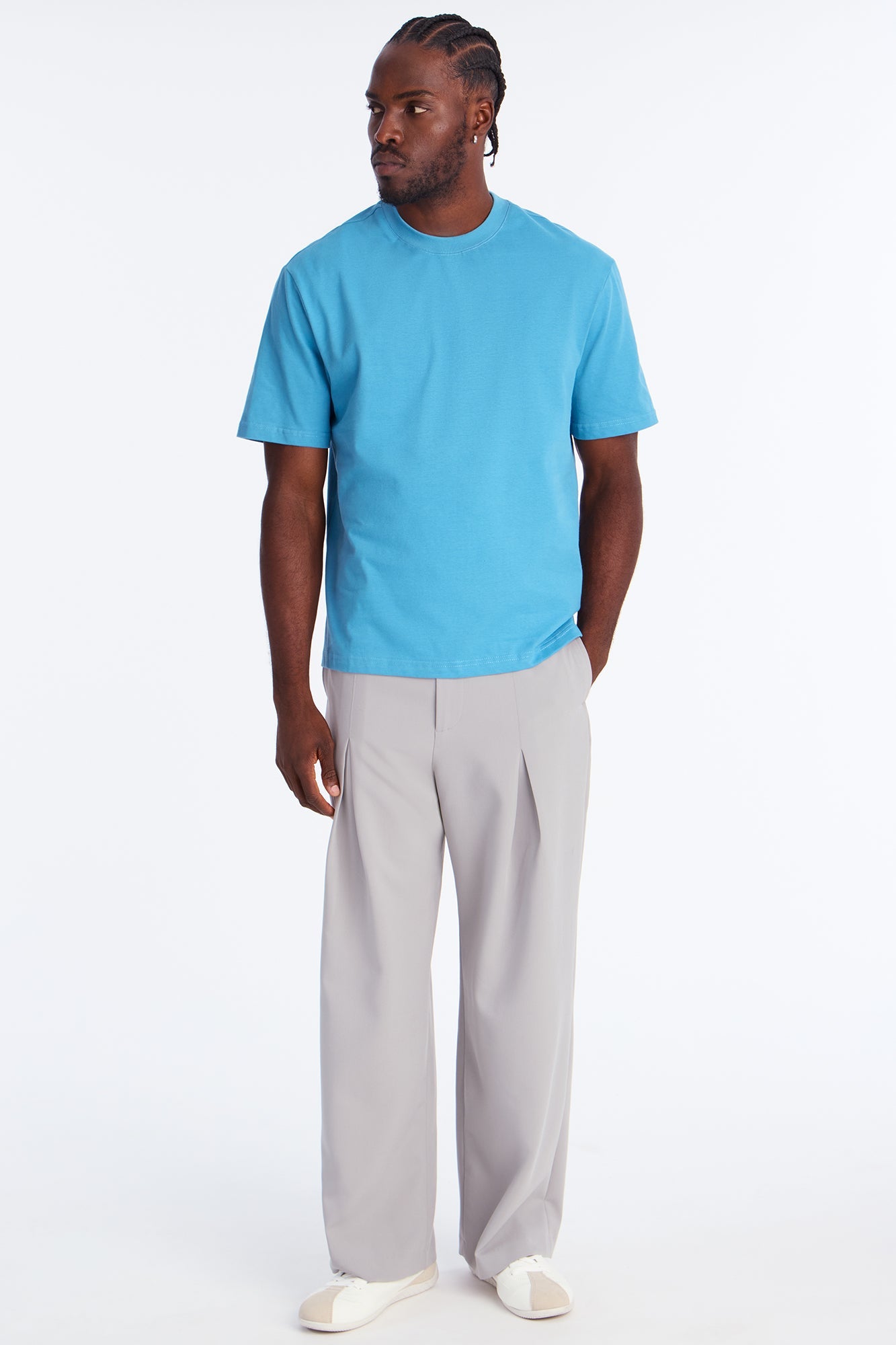 Relaxed Premium Midweight Tee - Blue
