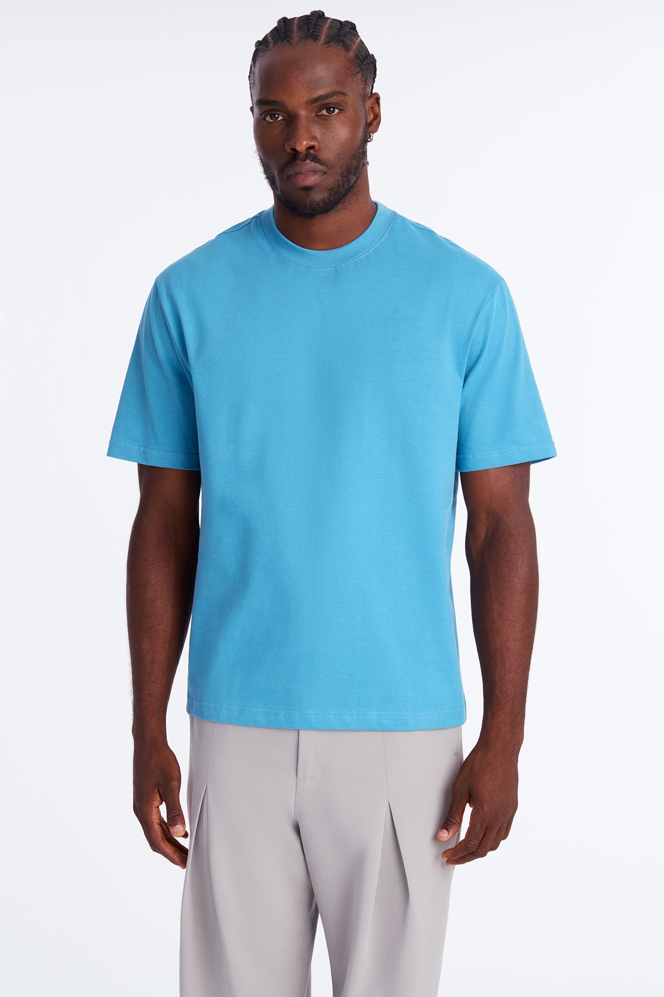 Relaxed Premium Midweight Tee - Blue