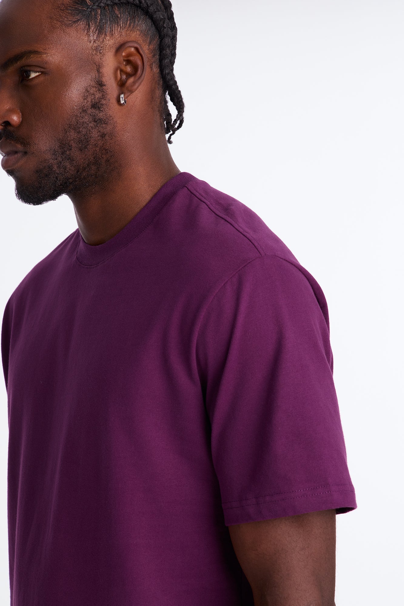 Relaxed Premium Midweight Tee - Plum