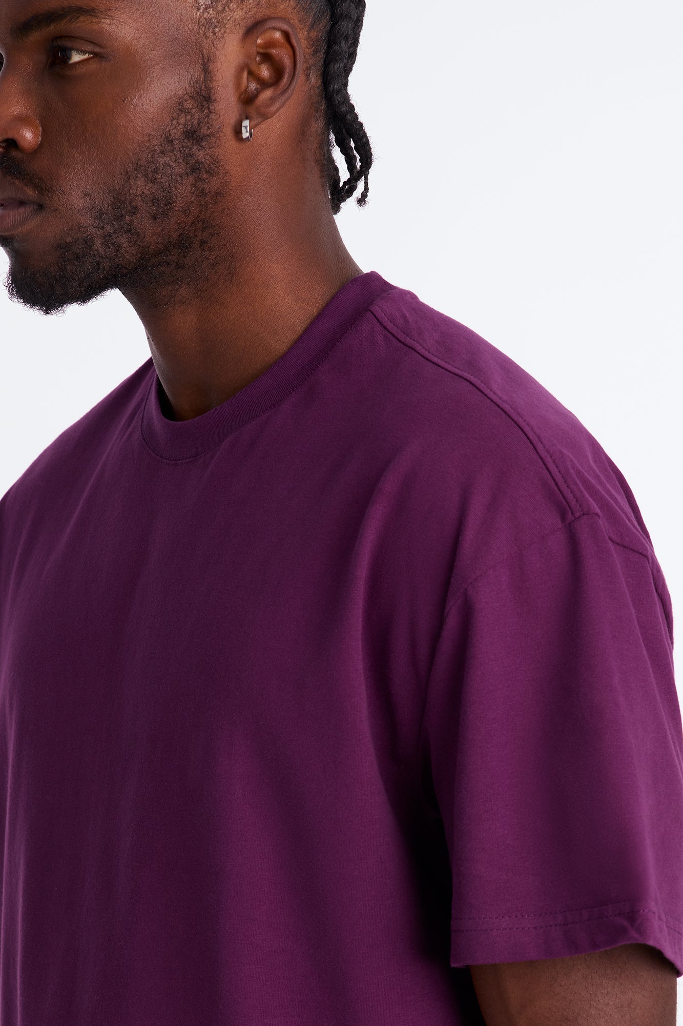 Boxy Premium Midweight Tee - Plum