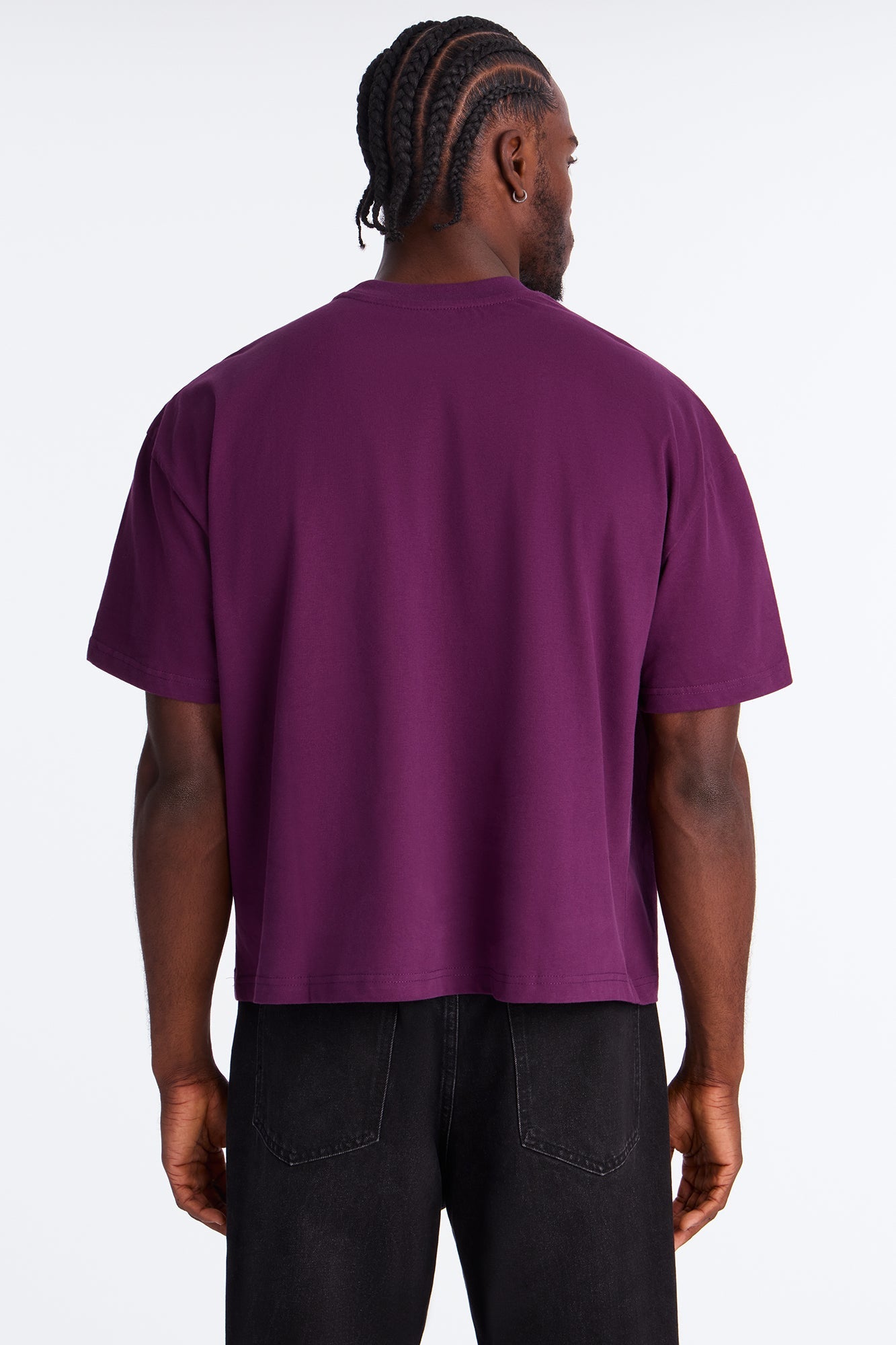 Boxy Premium Midweight Tee - Plum