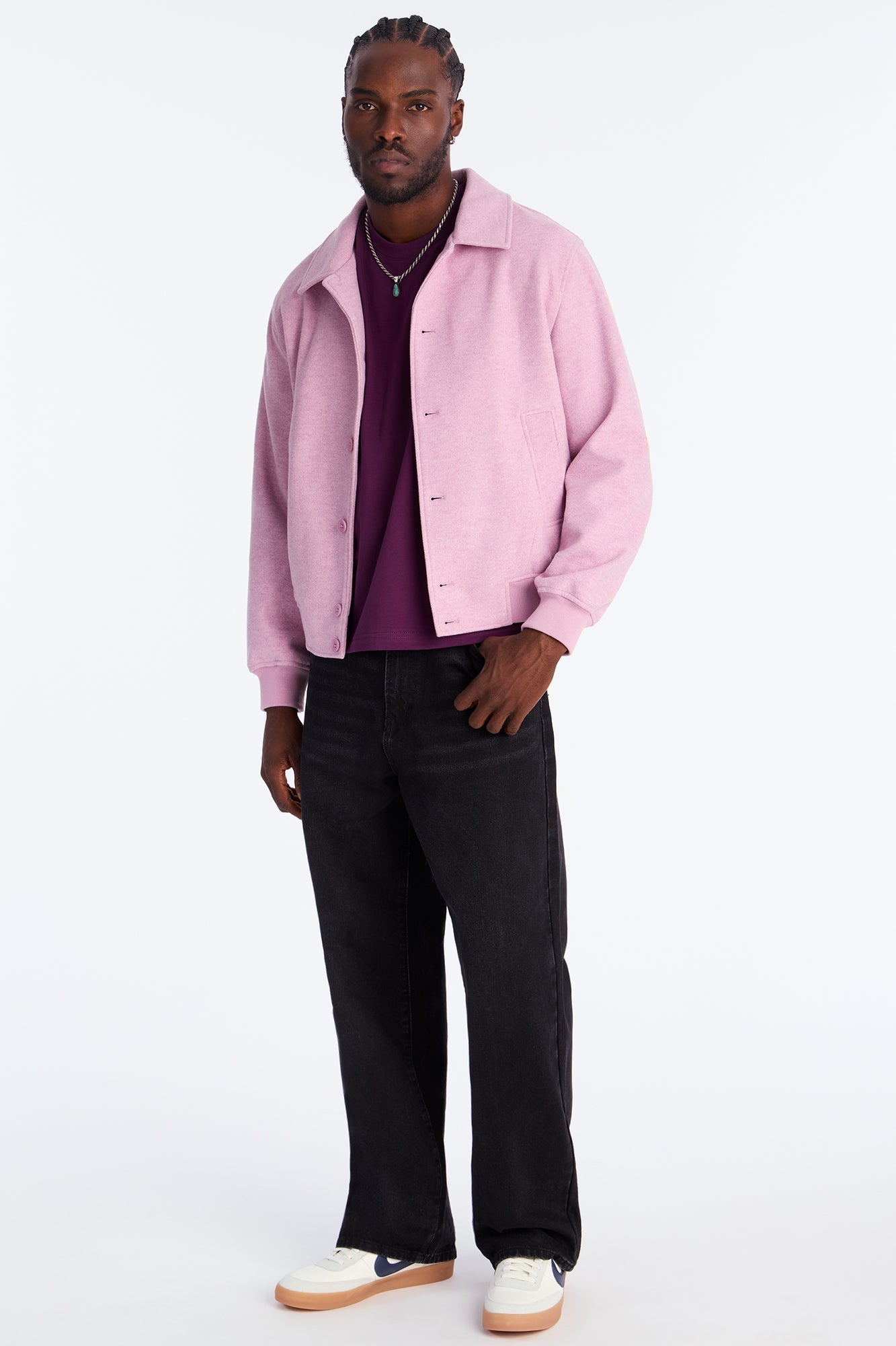 Boxy Premium Midweight Tee - Plum