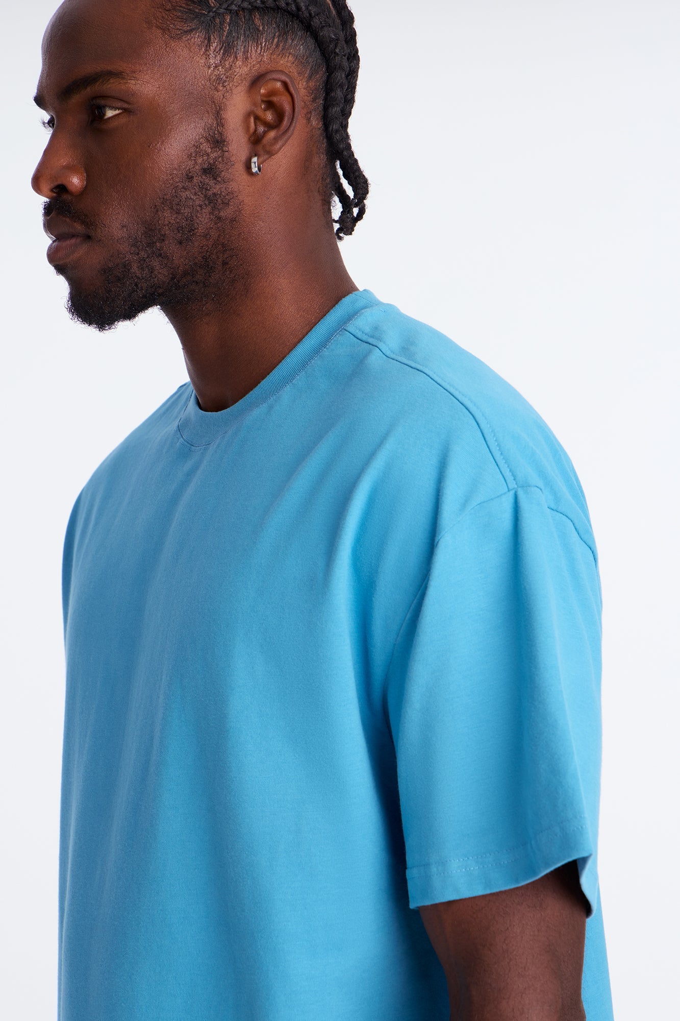 Boxy Premium Midweight Tee - Blue