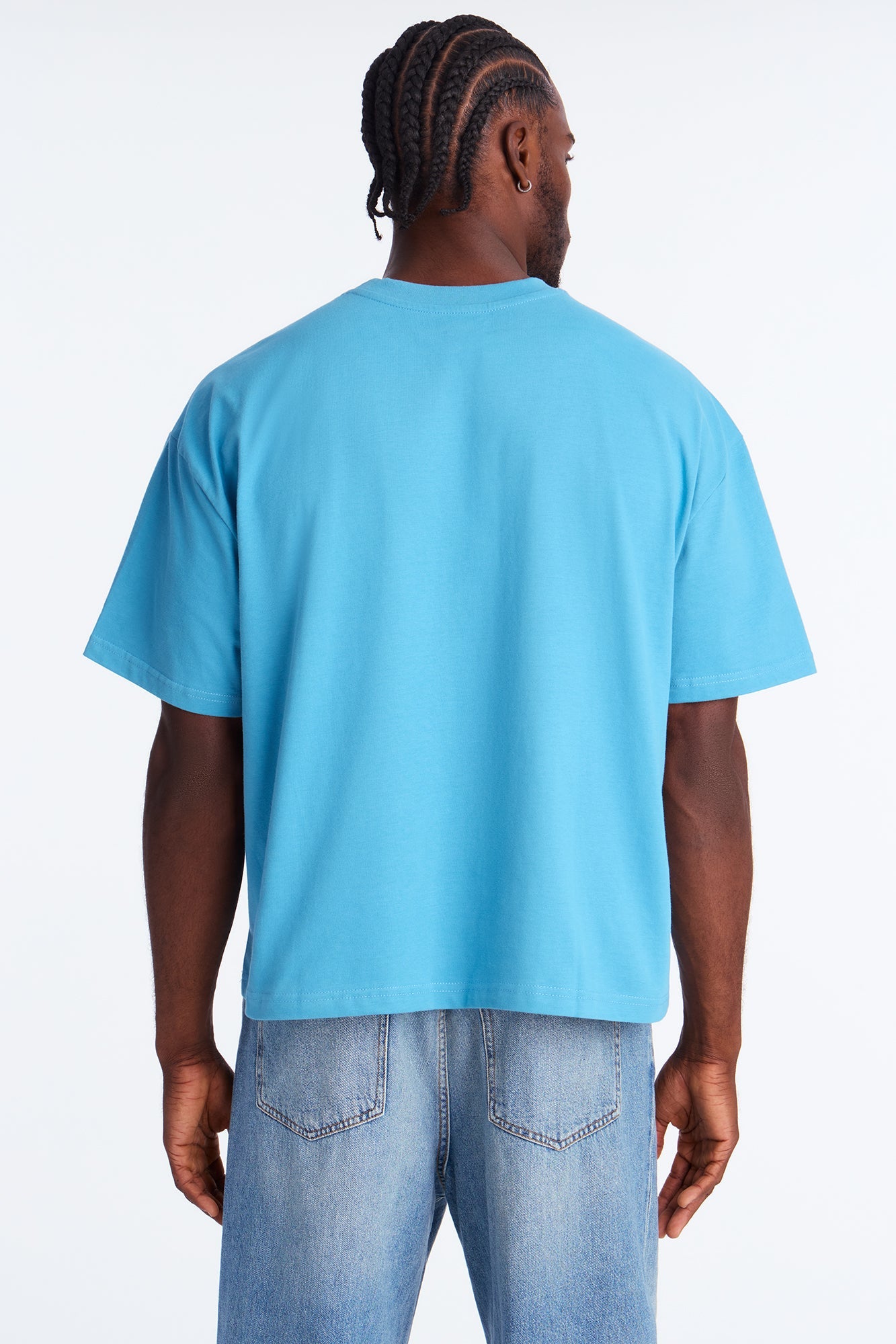 Boxy Premium Midweight Tee - Blue