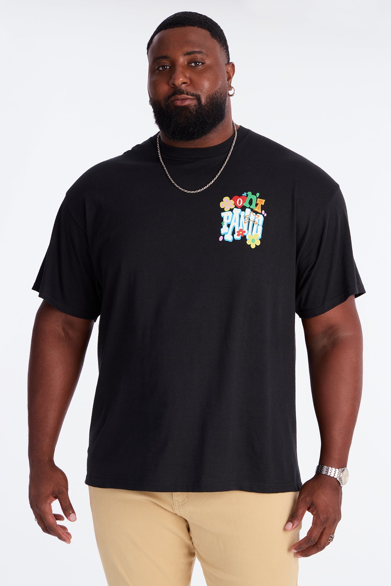 Don't Panic Short Sleeve Tee - Black