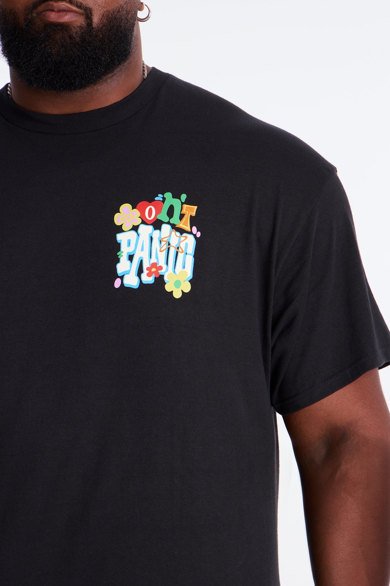 Don't Panic Short Sleeve Tee - Black