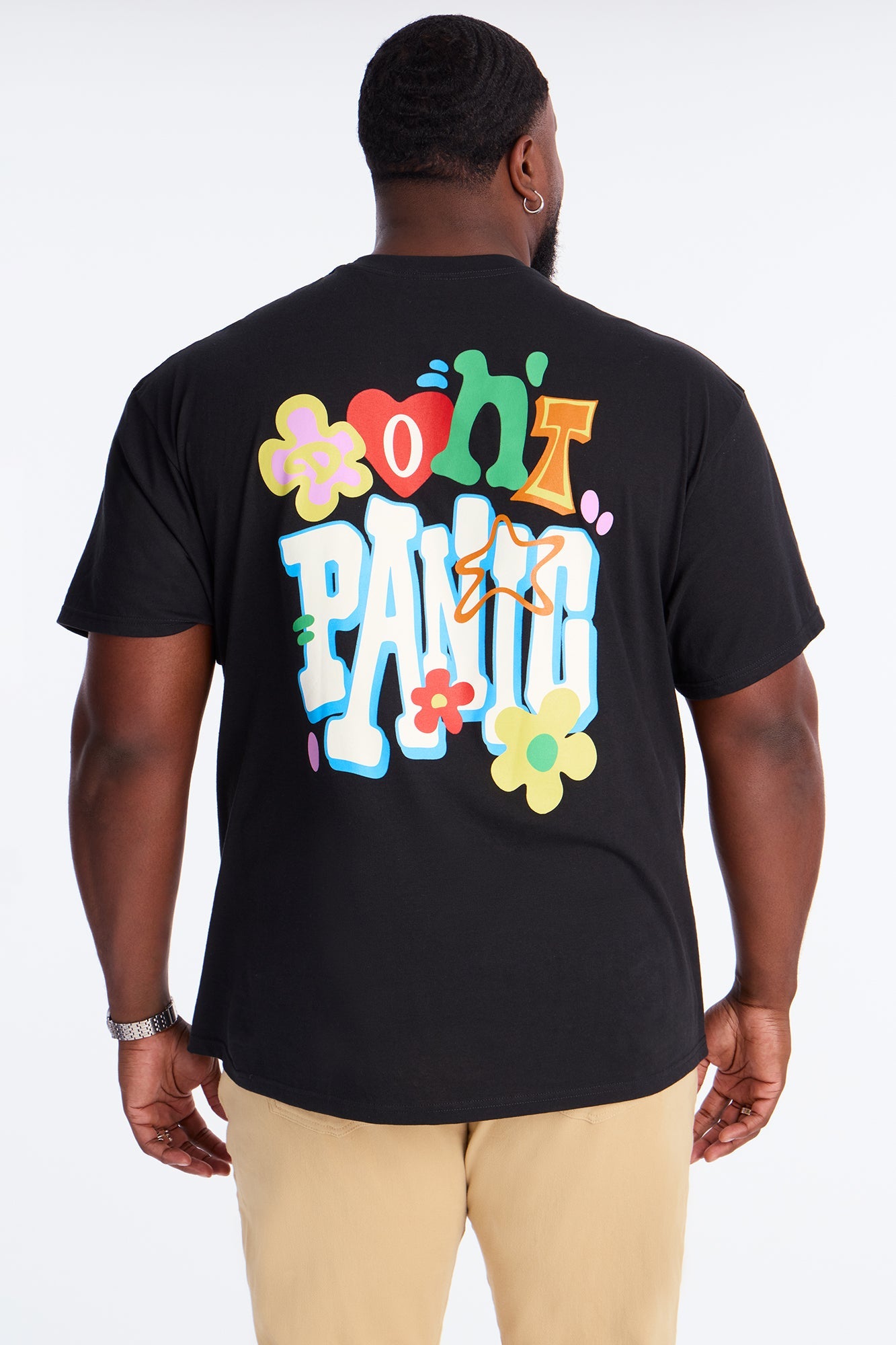 Don't Panic Short Sleeve Tee - Black