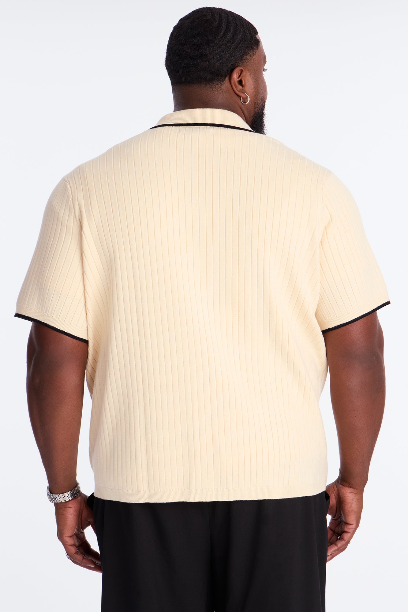 Garrison Knitted Button Up Shirt - Cream