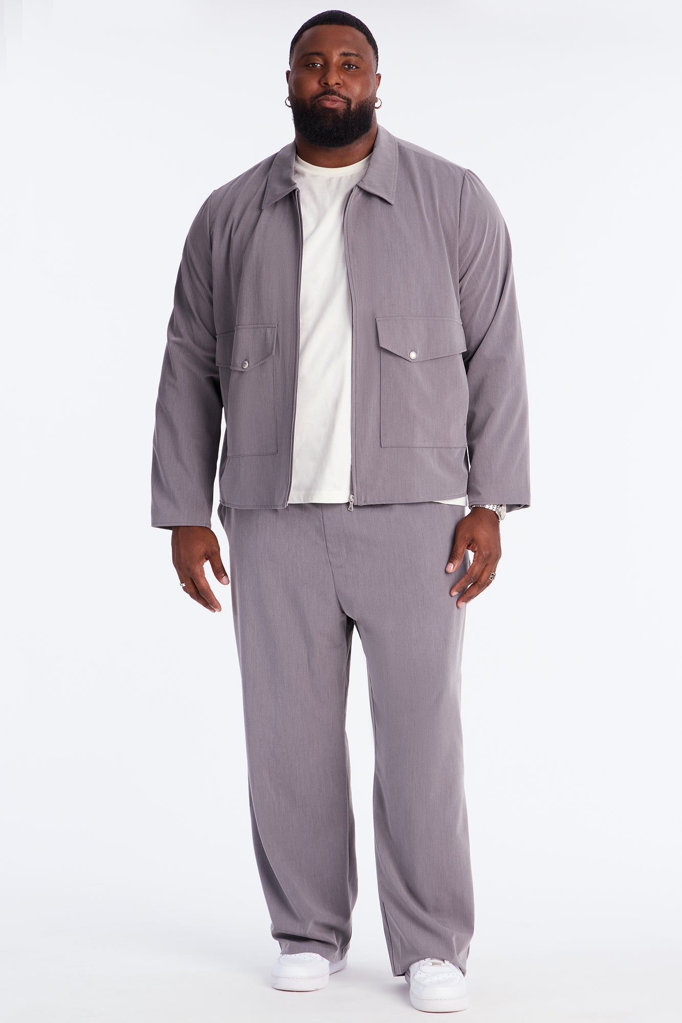 Erod Casual Zip Jacket - Grey