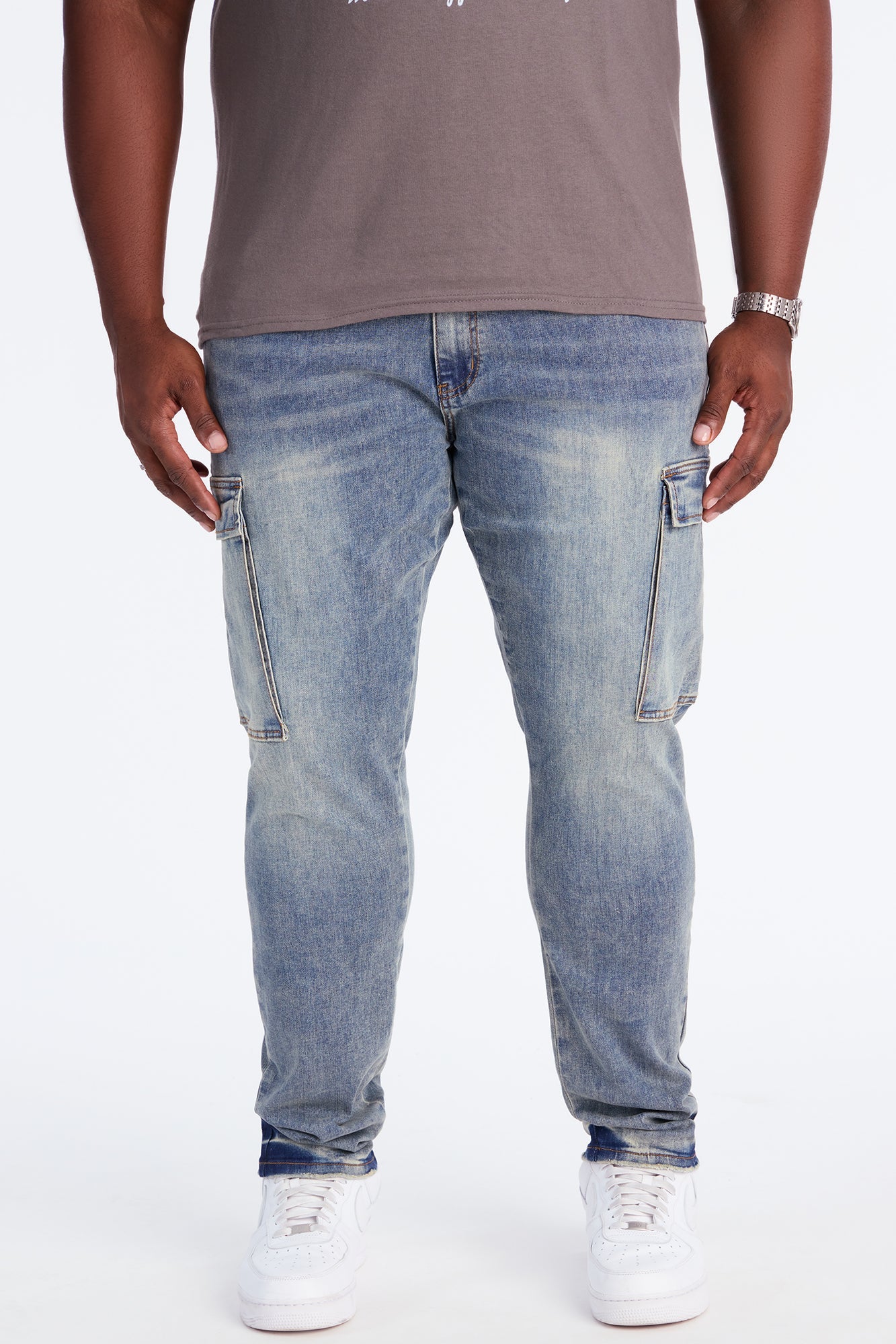 Skinny Keeping It Cool Cargo Jean - Medium Wash