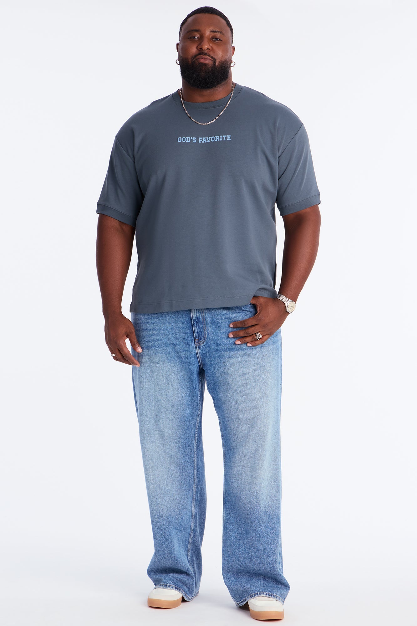 God's Favorite Everyday Knit Tee - Navy