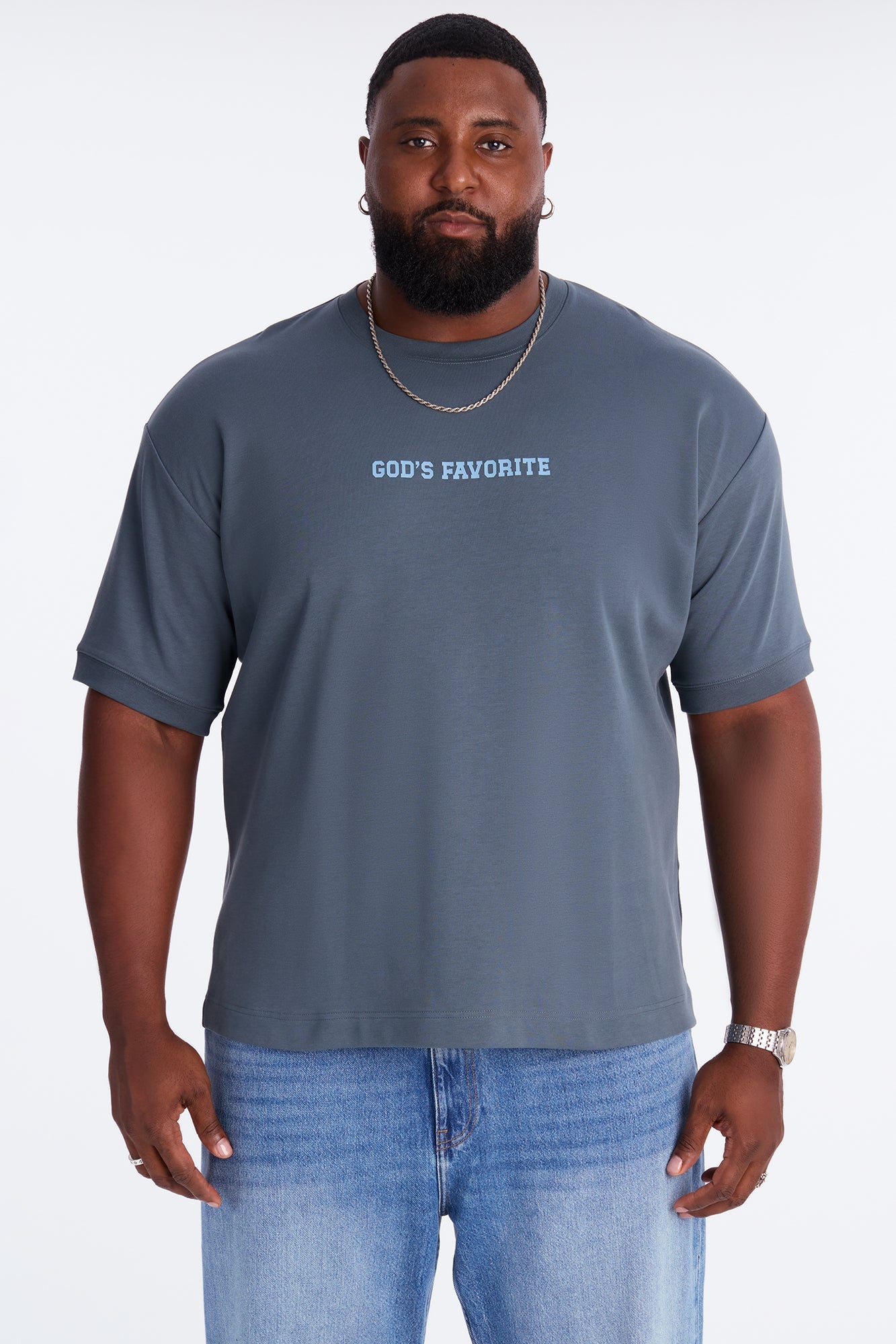 God's Favorite Everyday Knit Tee - Navy