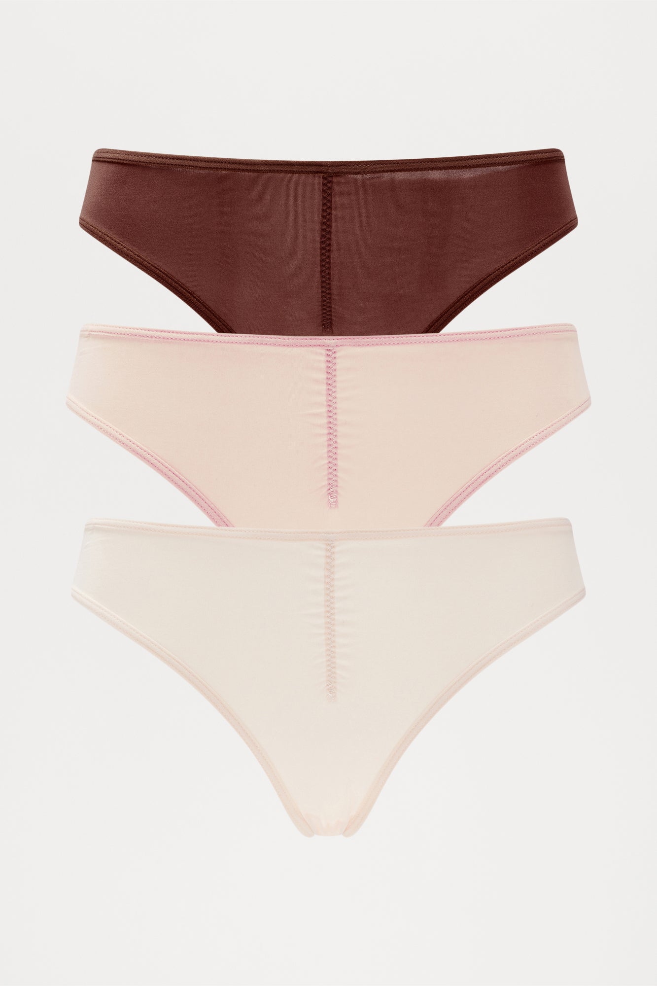 As It Should 3 Pack Microfiber Bikini Panties - Nude/combo