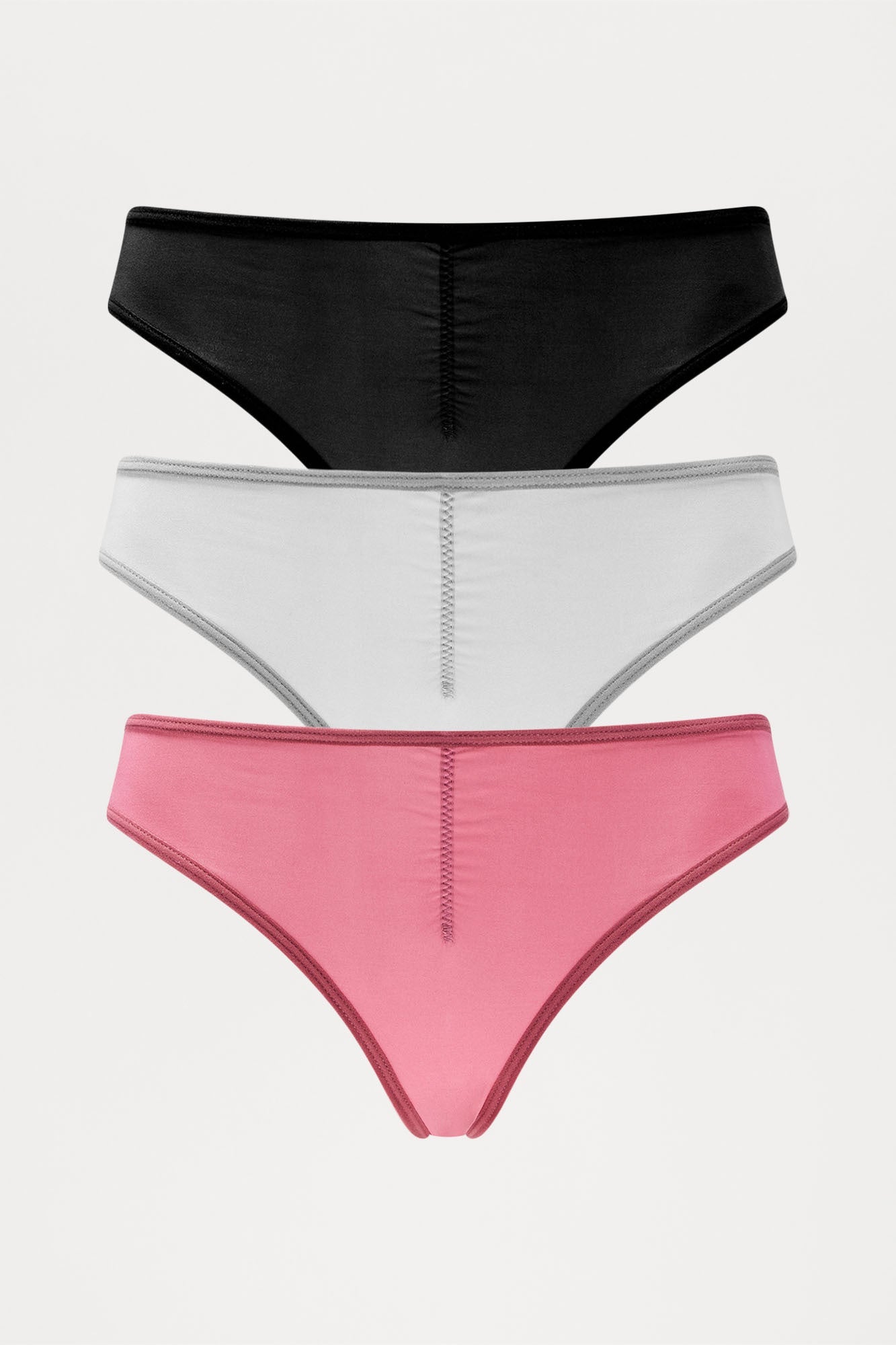 As It Should 3 Pack Microfiber Bikini Panties - Rose/Combo