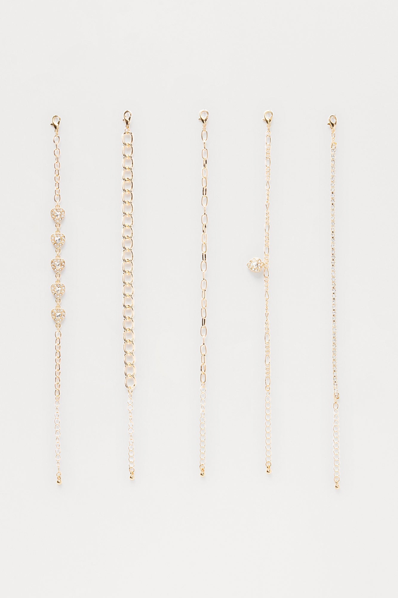 Love Or Lust 5 Piece Bracelet Set - Gold